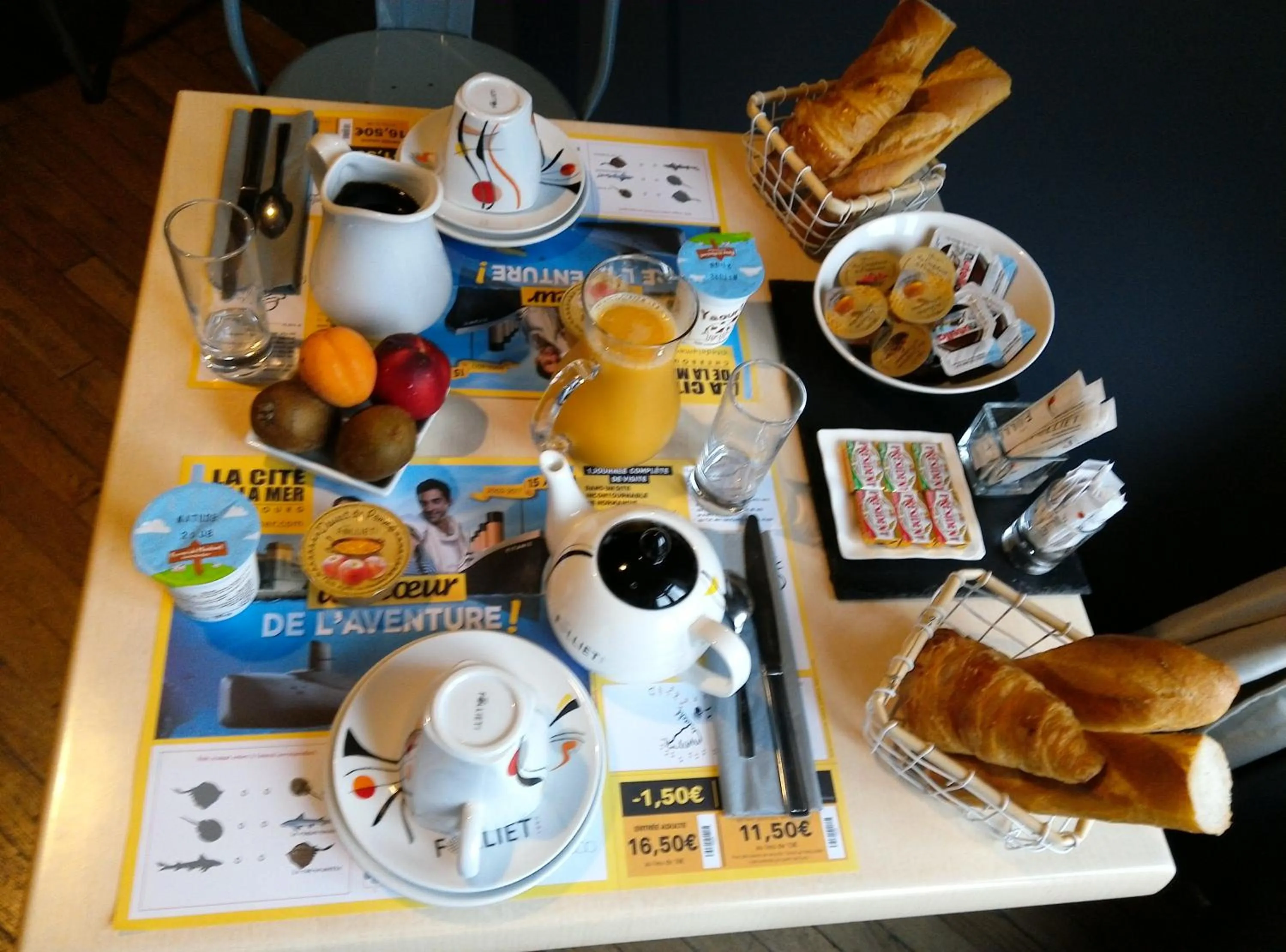 Continental breakfast in Hotel Napoléon