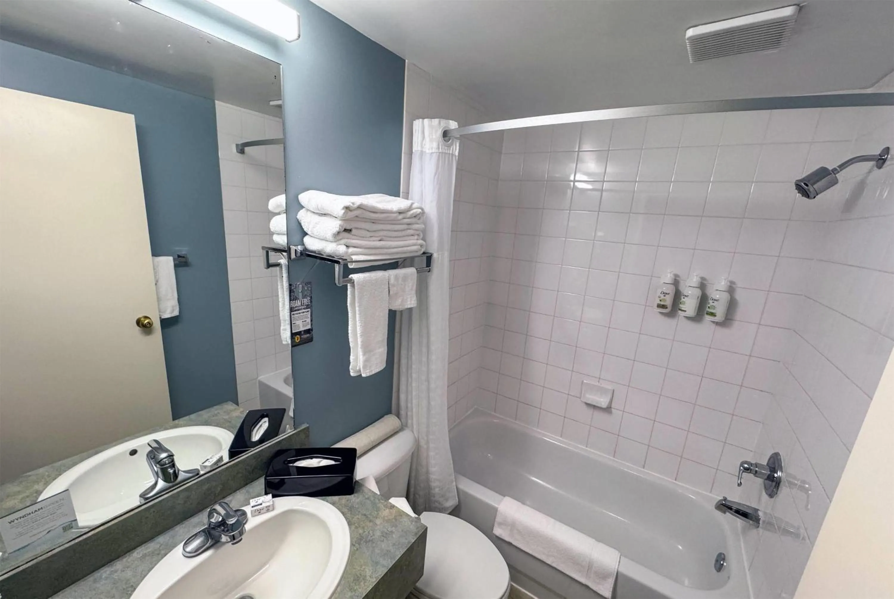 Bathroom in Super 8 by Wyndham Edmonton South