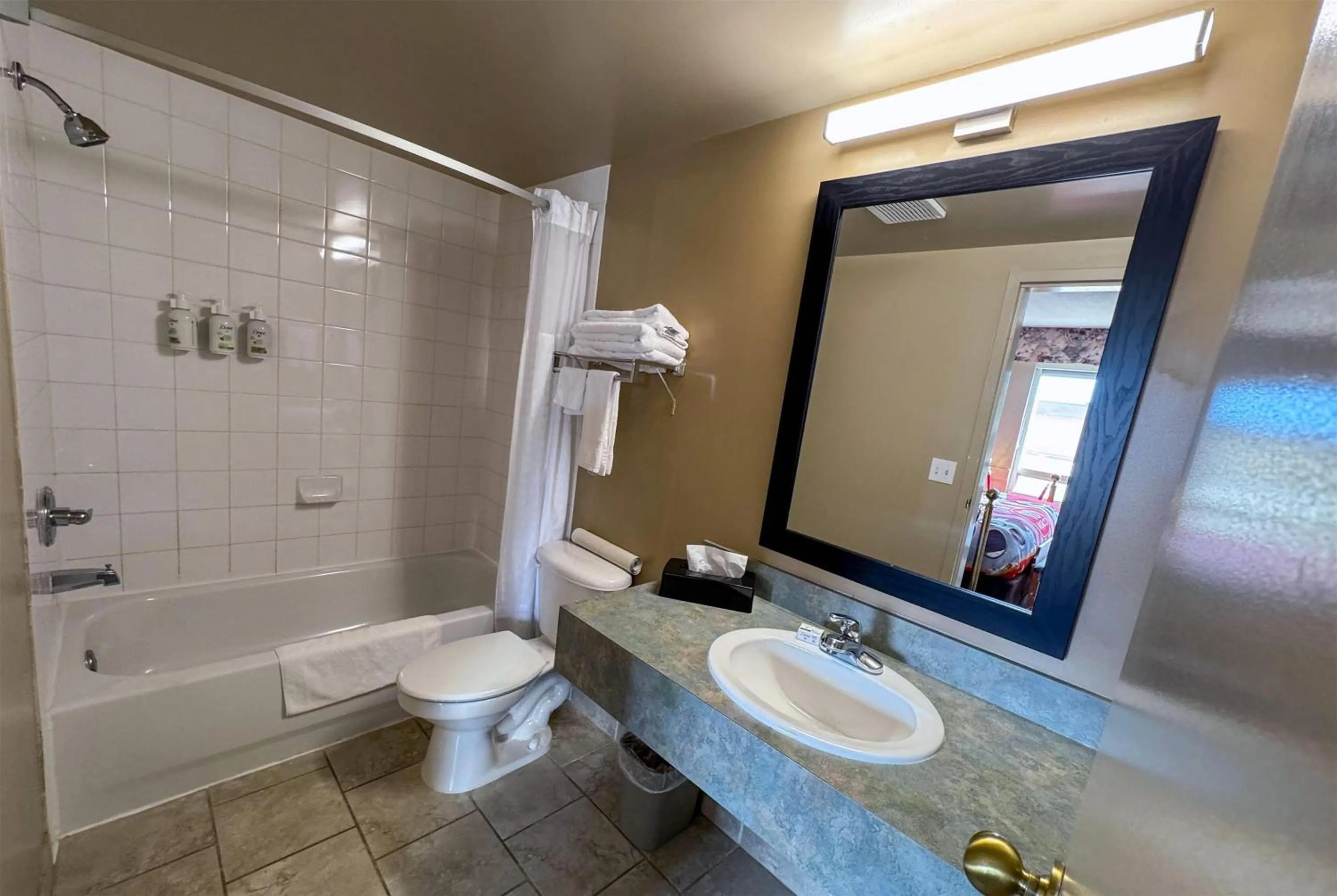 Bathroom in Super 8 by Wyndham Edmonton South