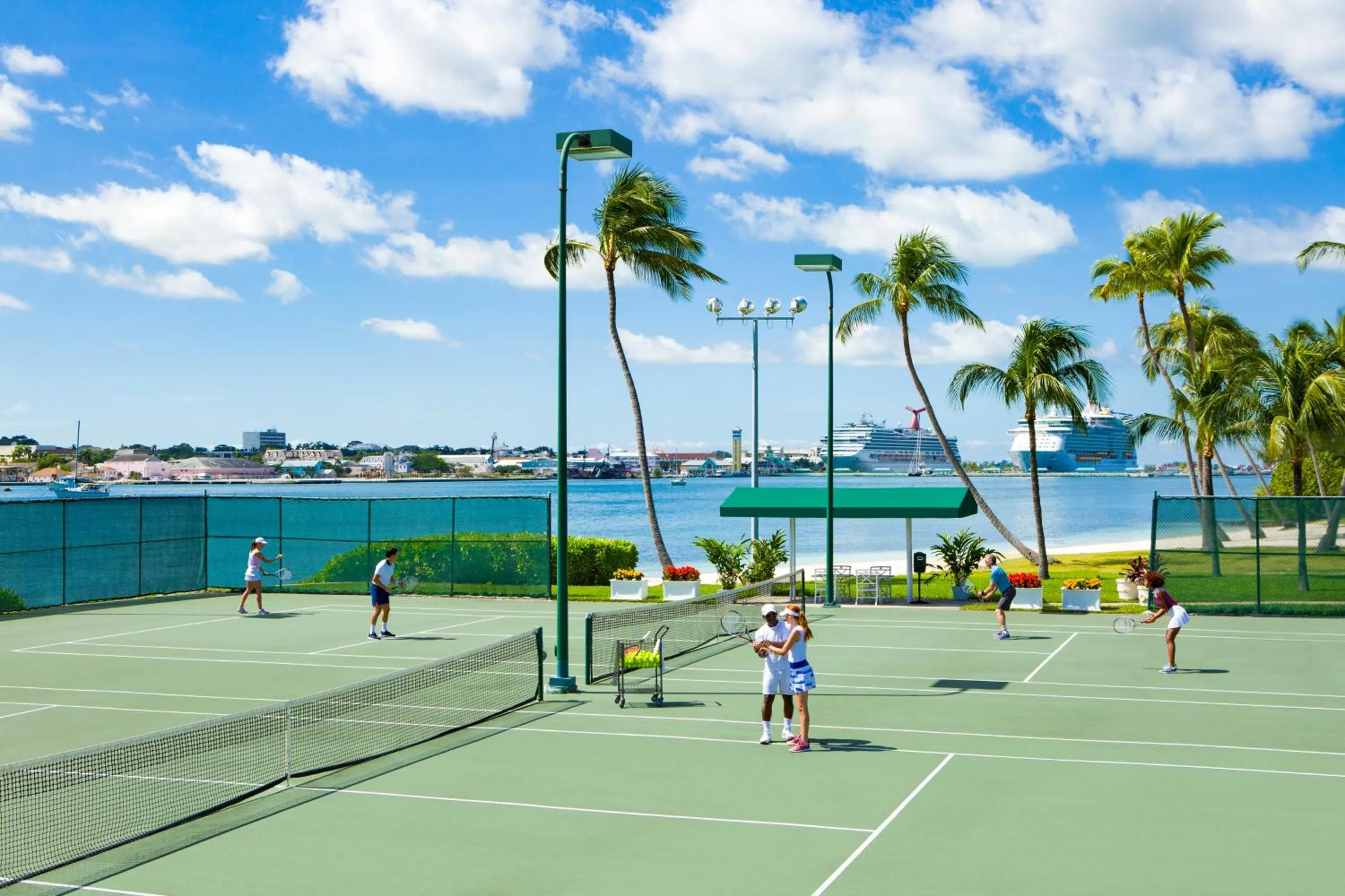 Tennis court in The Cove at Atlantis