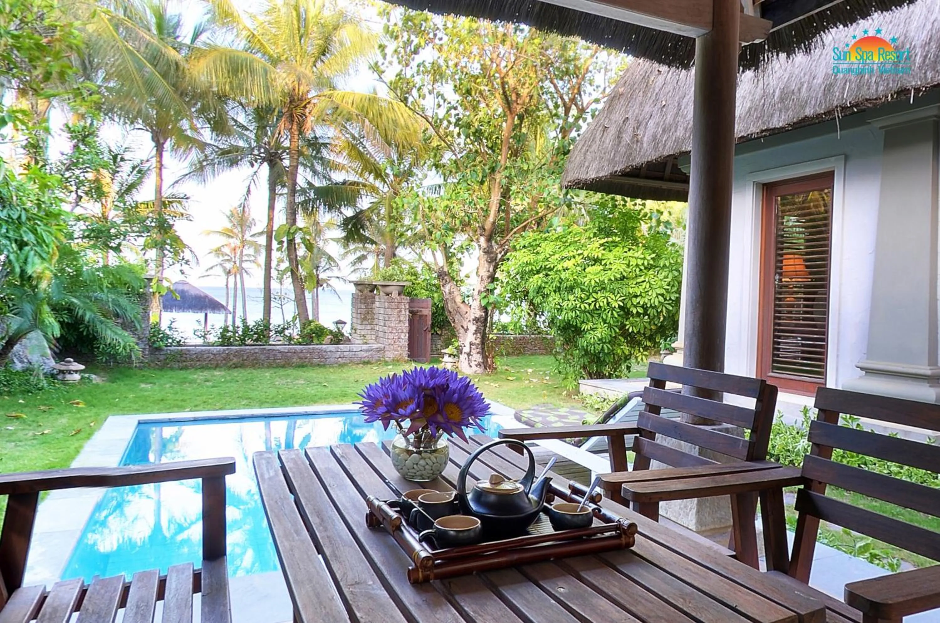 Pool view in Sun Spa Resort & Villa