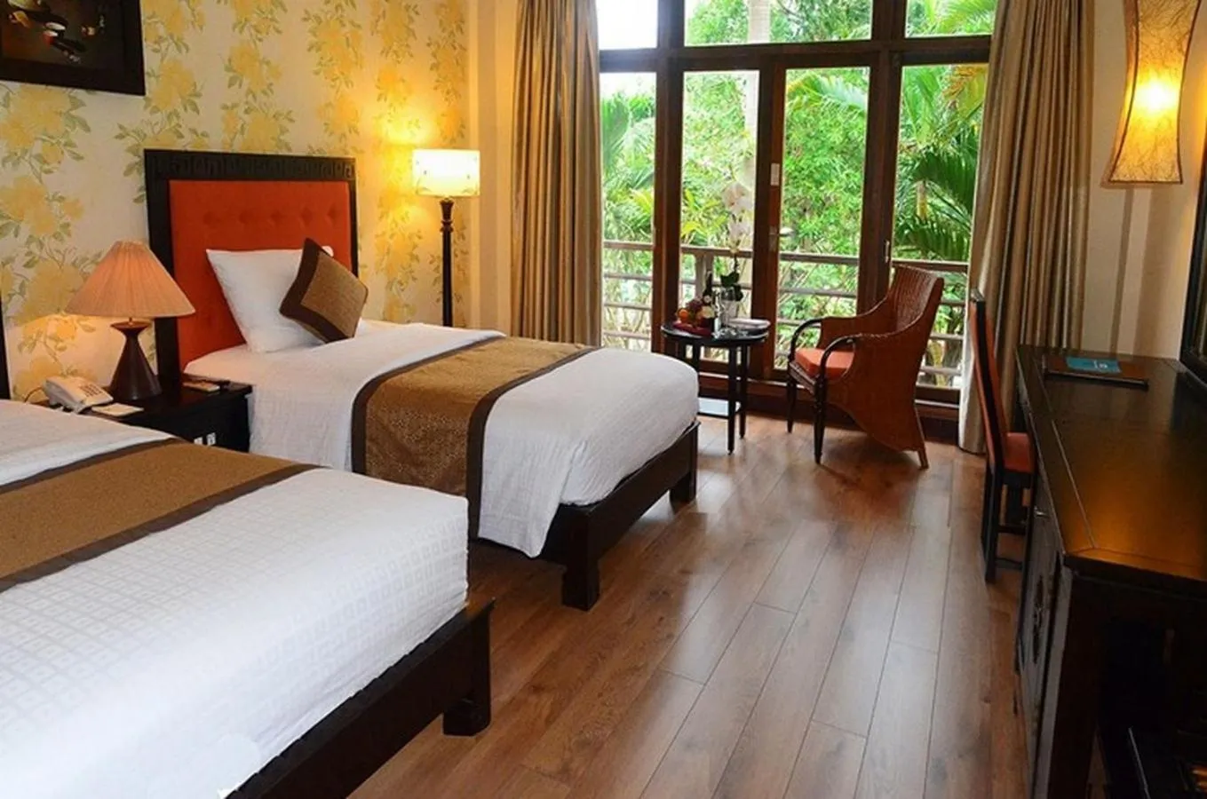 Balcony/Terrace, Bed in Sun Spa Resort & Villa