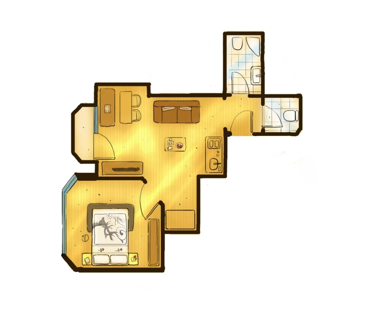 Photo of the whole room in Hotel Central