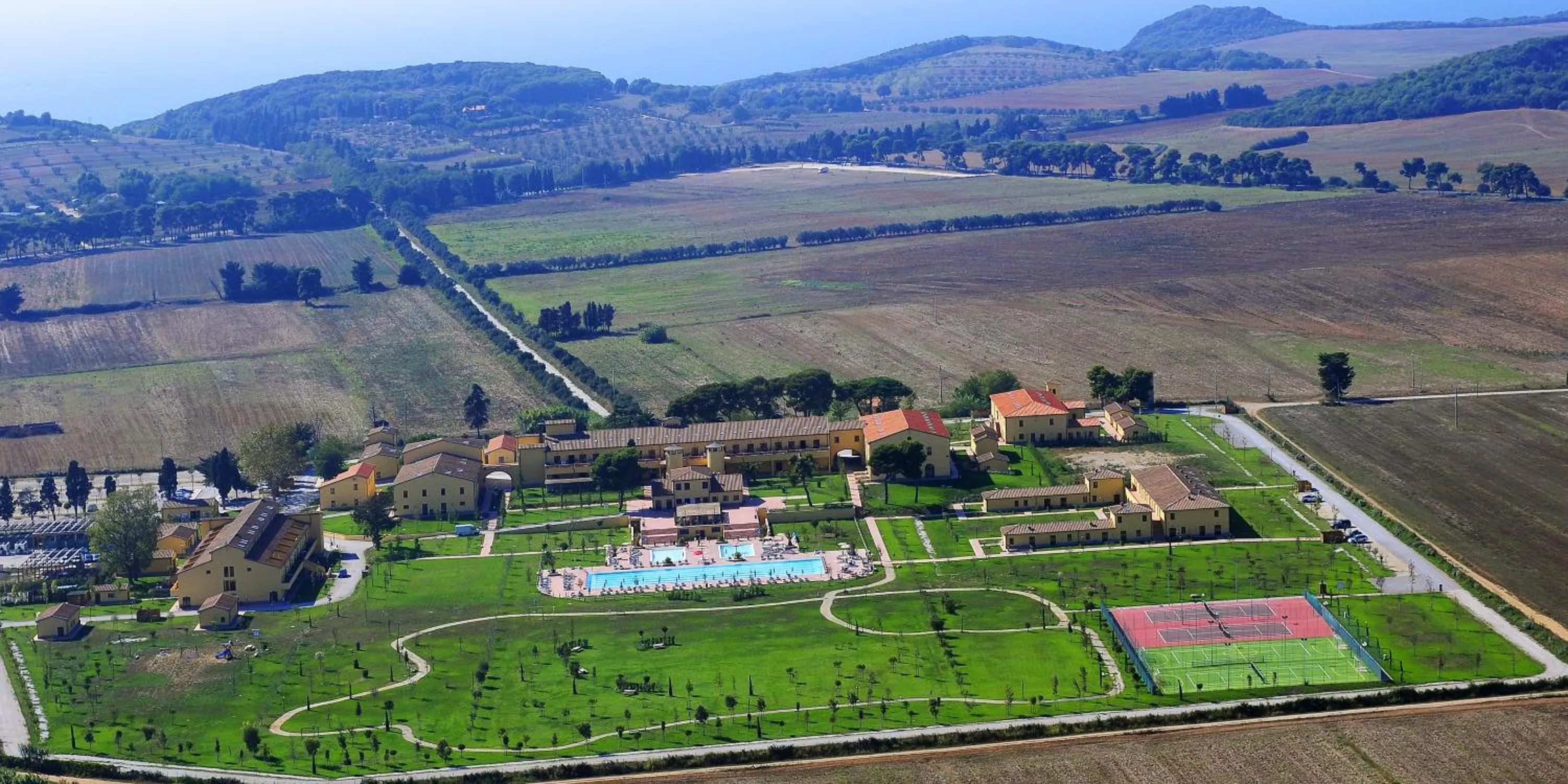 Bird's eye view in Poggio all'Agnello Sport & Family Holidays