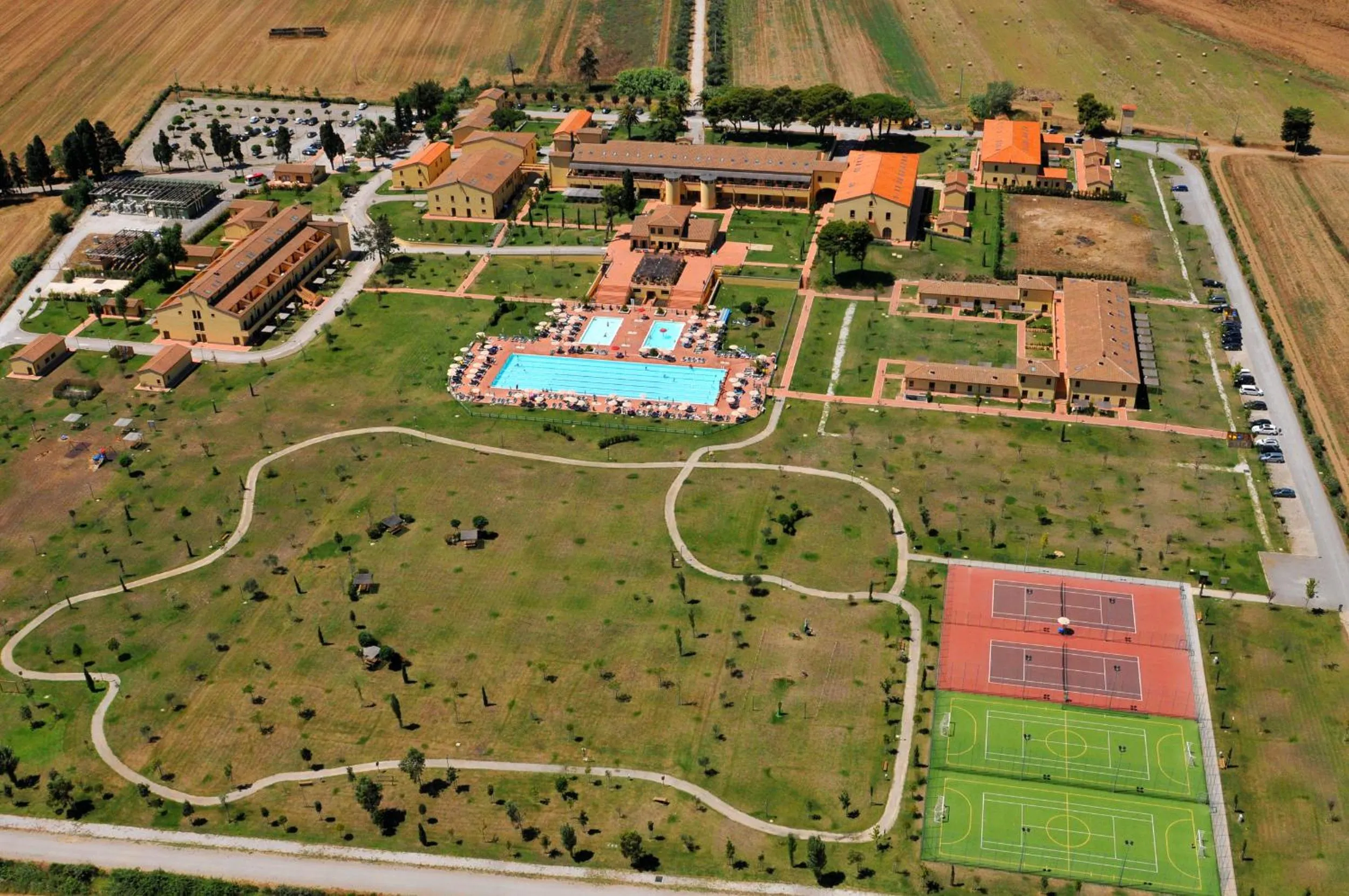 Bird's eye view in Poggio all'Agnello Sport & Family Holidays