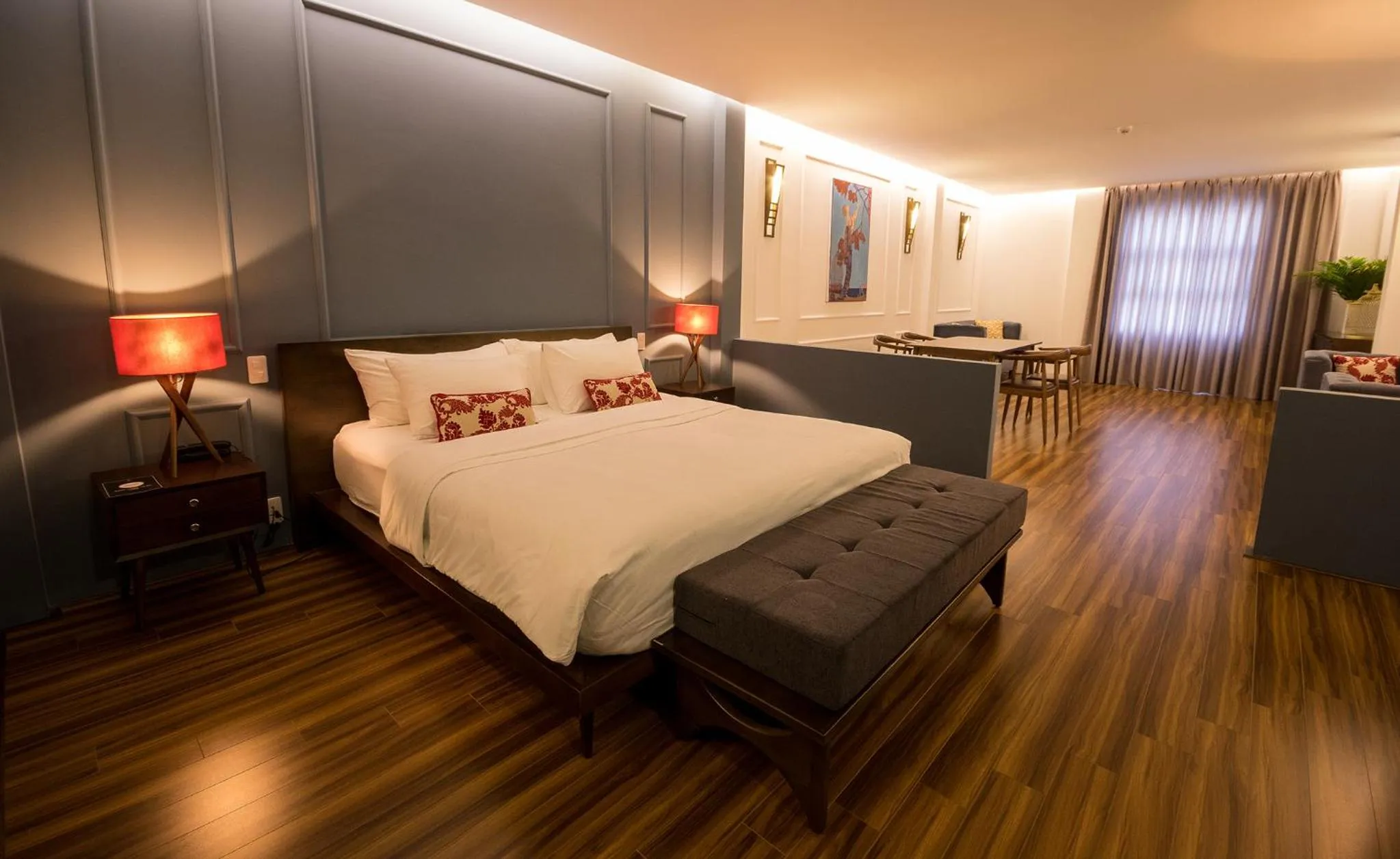 Bed in Danang Boutique Hotel
