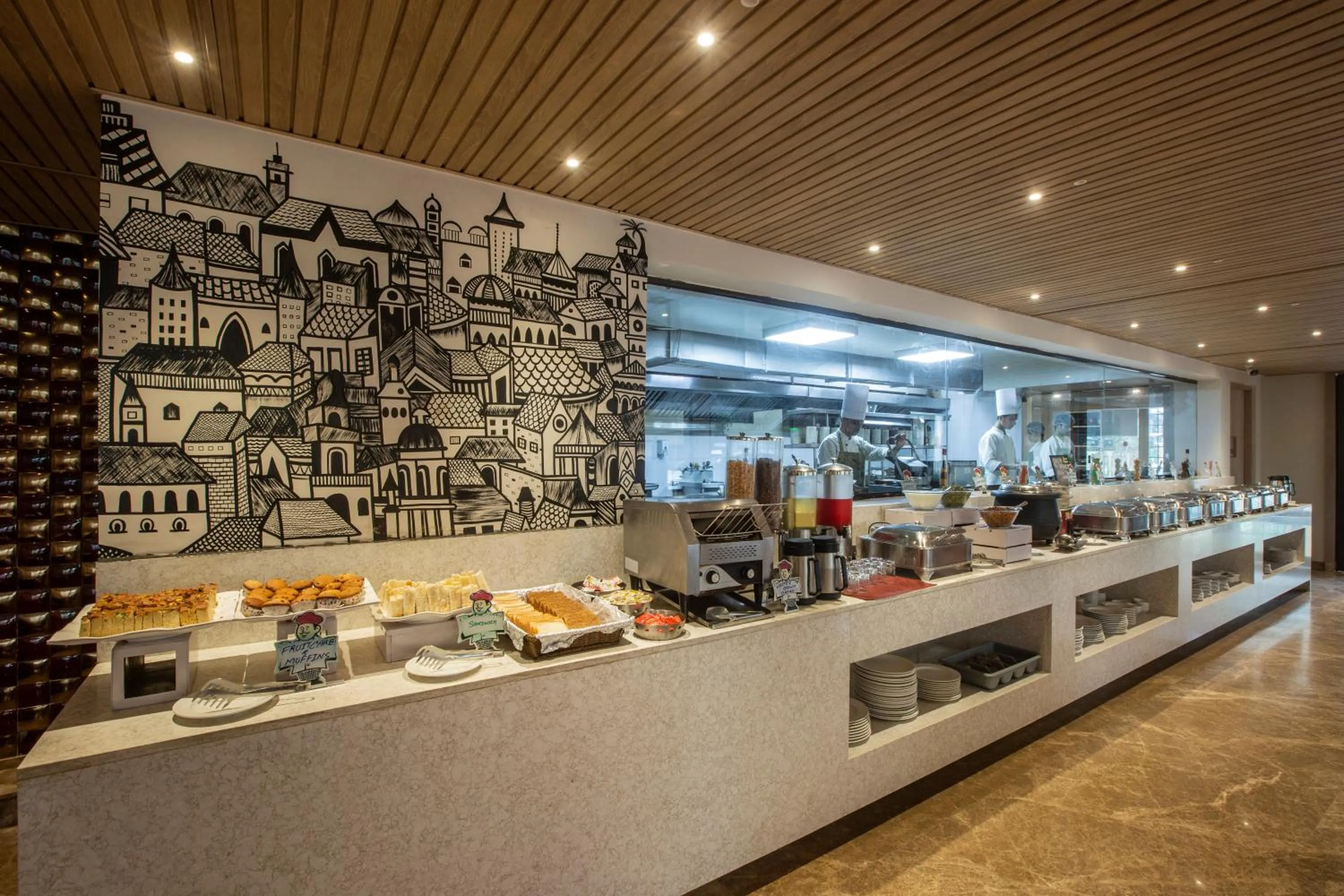 Buffet breakfast in Resort De Coracao - Calangute , Goa