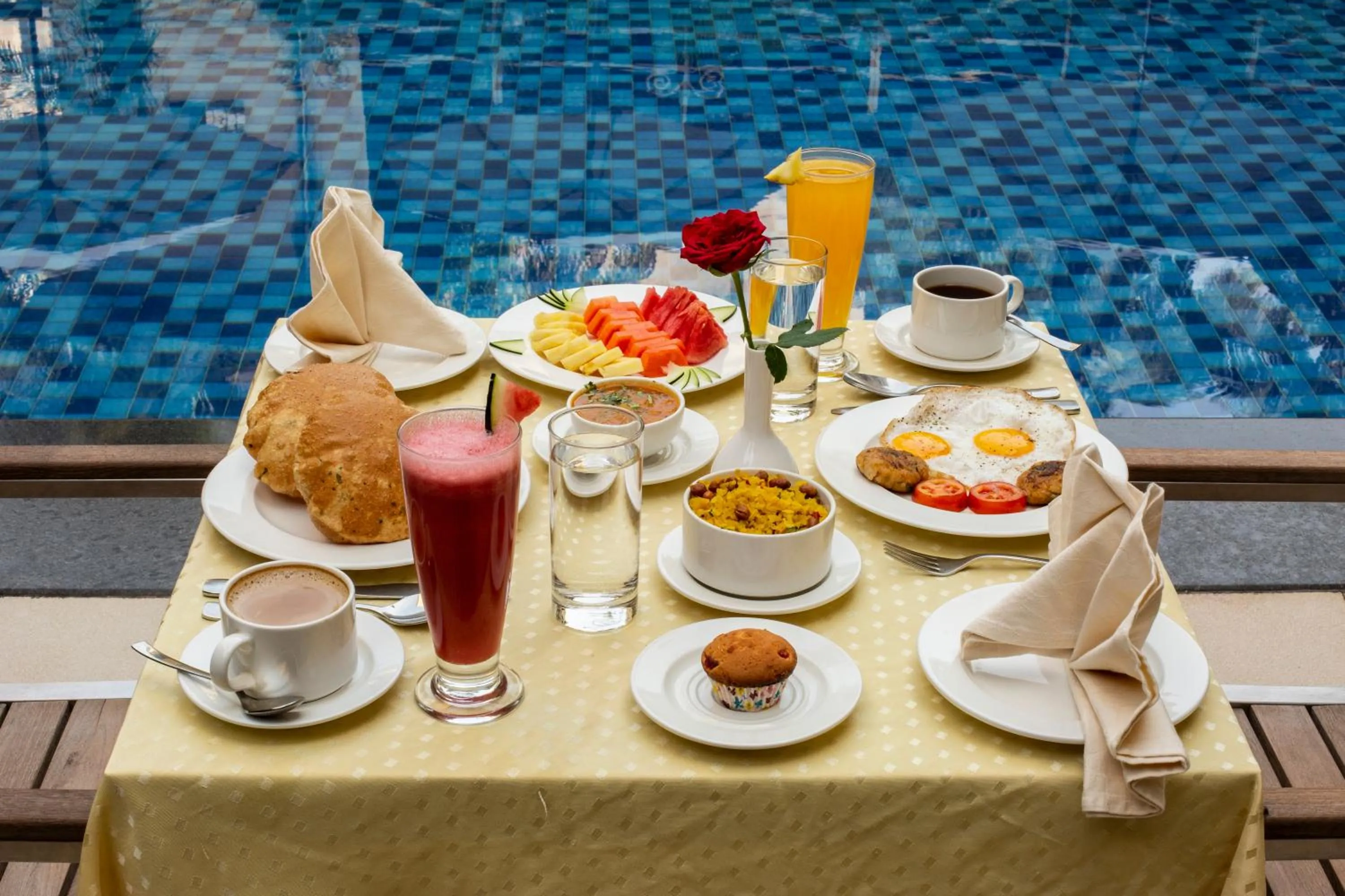 Food close-up in Resort De Coracao - Calangute , Goa