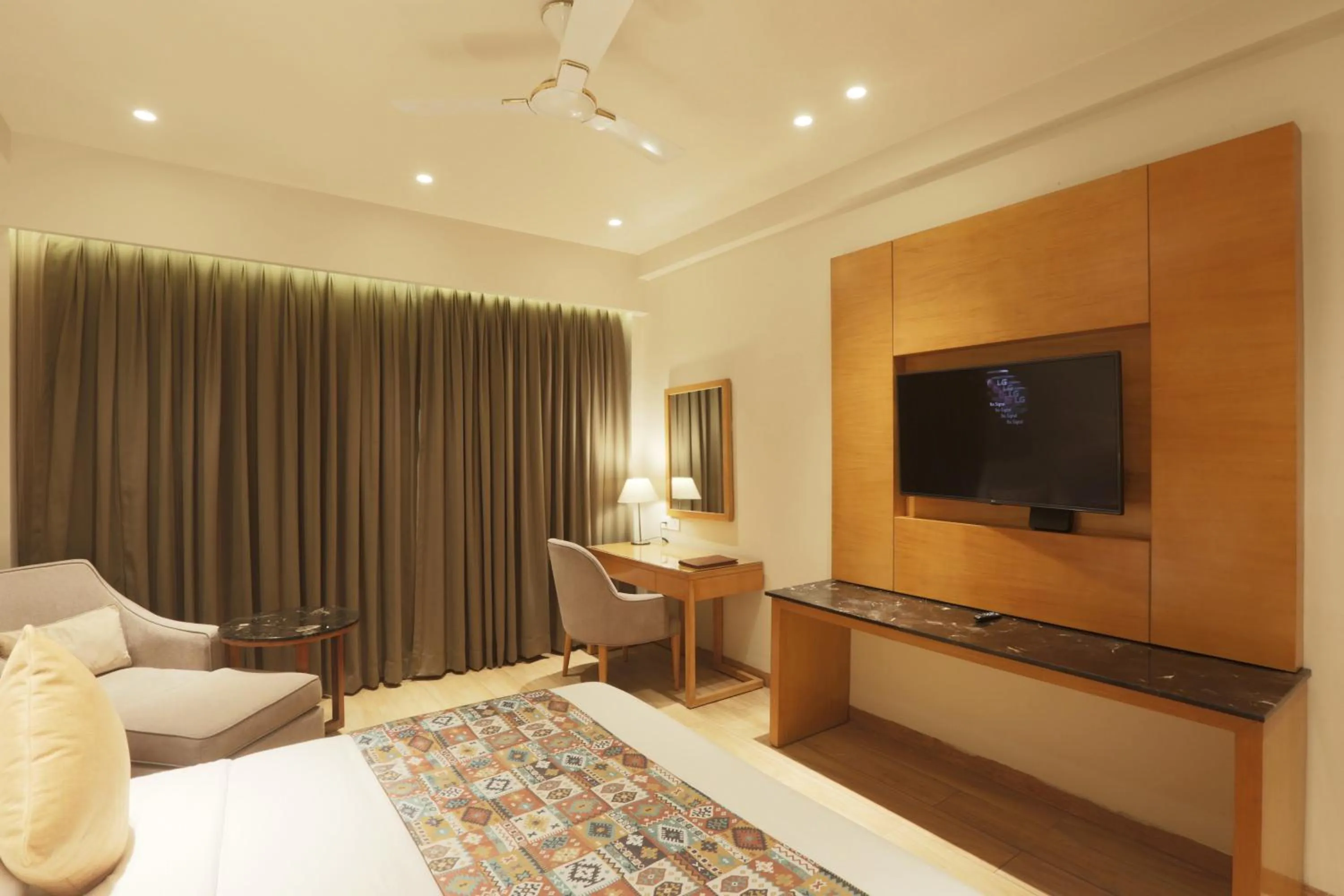 Seating area, Bed in Resort De Coracao - Calangute , Goa