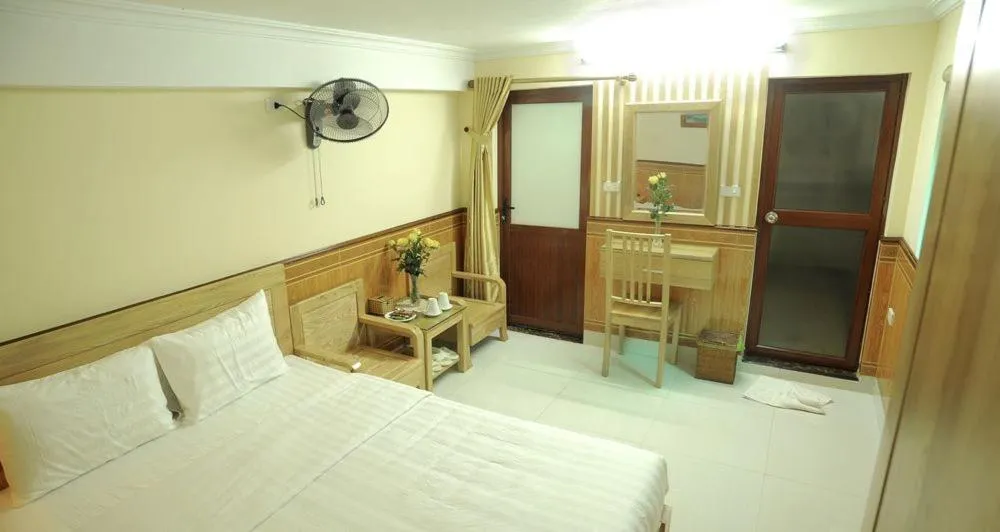 Bed in Hoang Giang Homestay