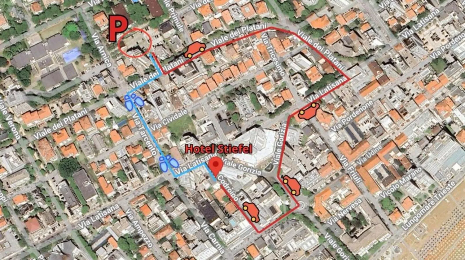 Bird's eye view in Hotel Stiefel