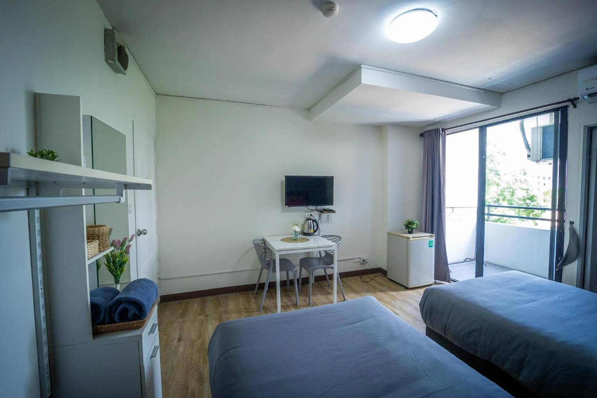 Bed in Baansuay Rattanathibet Apartment