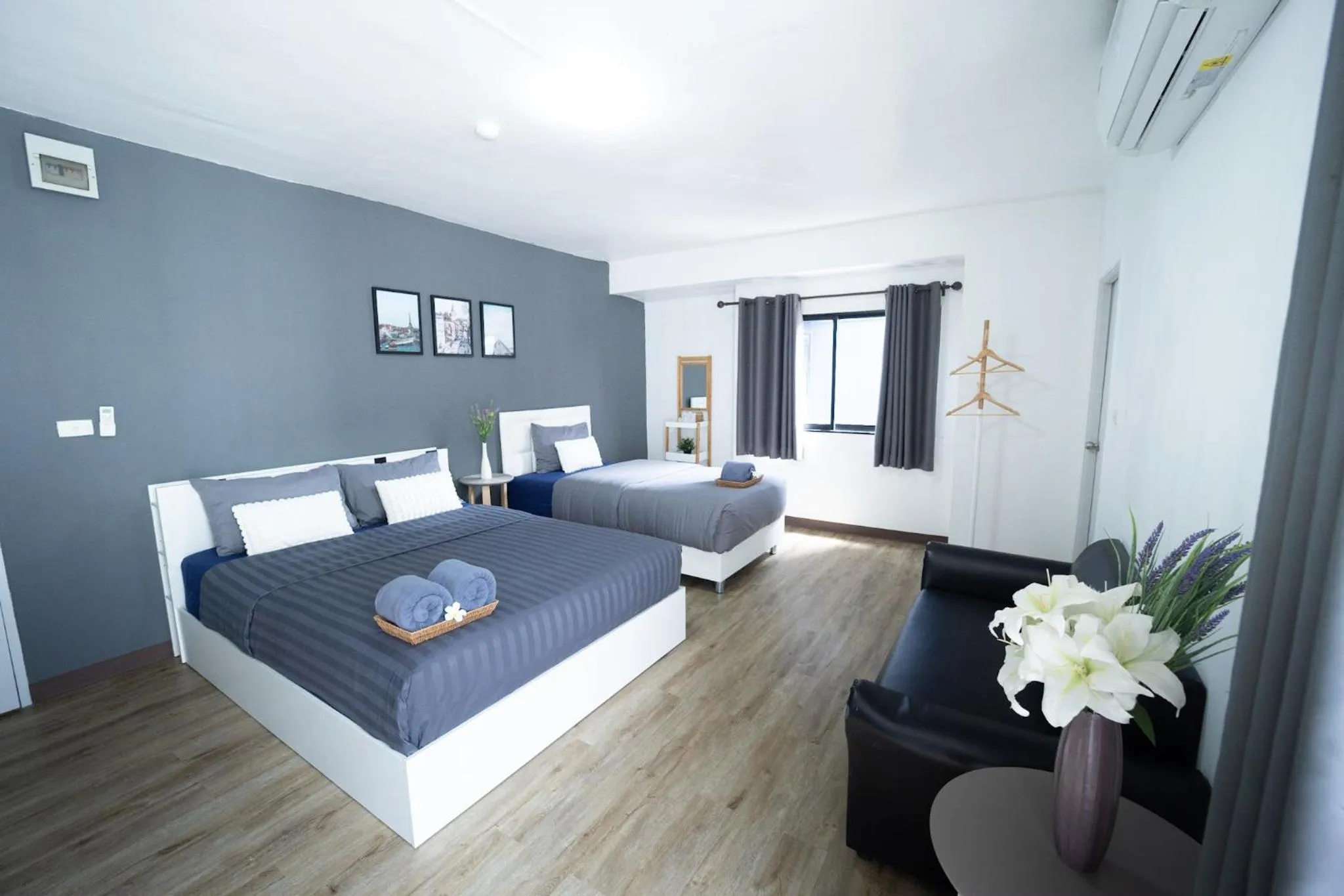 Bed in Baansuay Rattanathibet Apartment