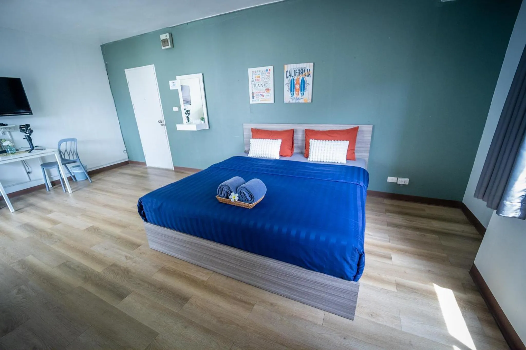 Bed in Baansuay Rattanathibet Apartment