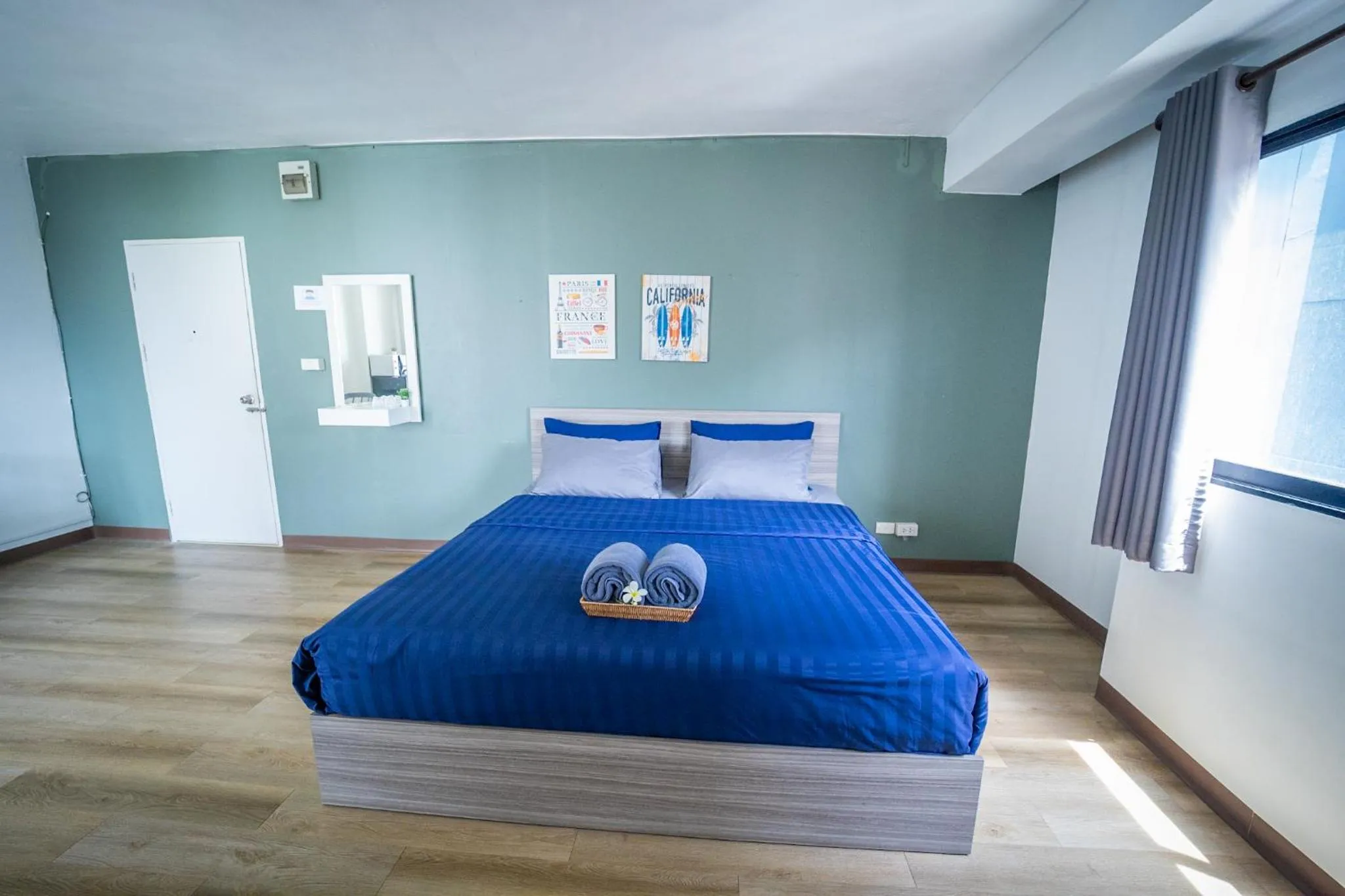 Bed in Baansuay Rattanathibet Apartment