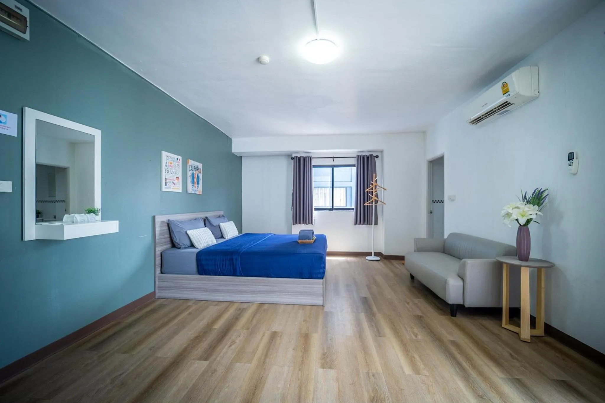 Bed in Baansuay Rattanathibet Apartment