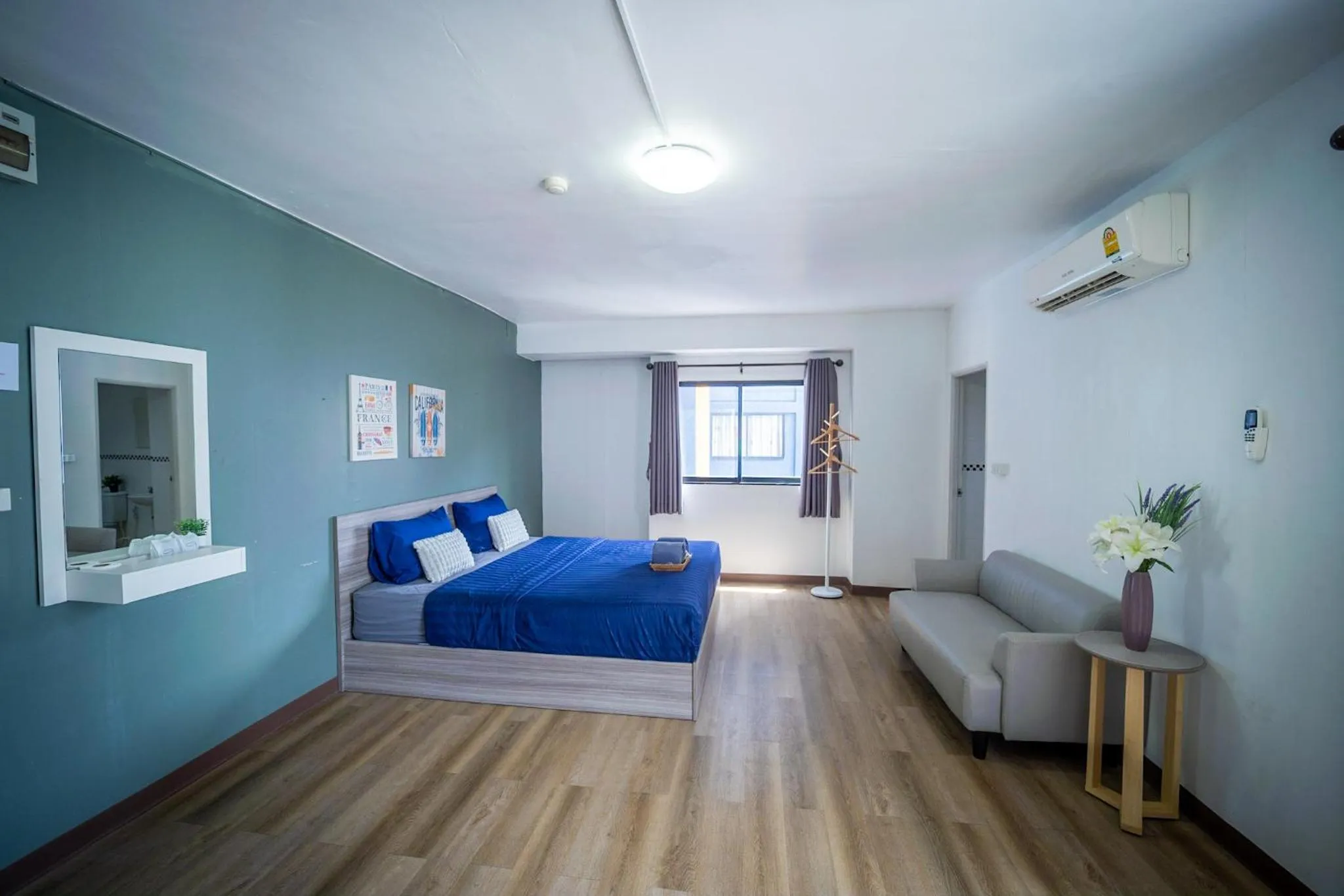 Bed in Baansuay Rattanathibet Apartment