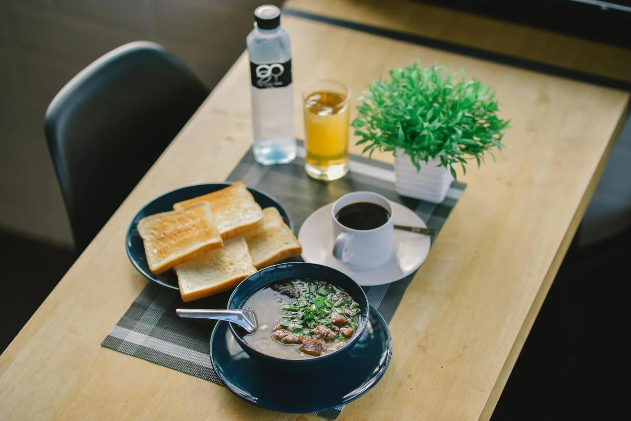 Asian breakfast in The Cozy Hotel