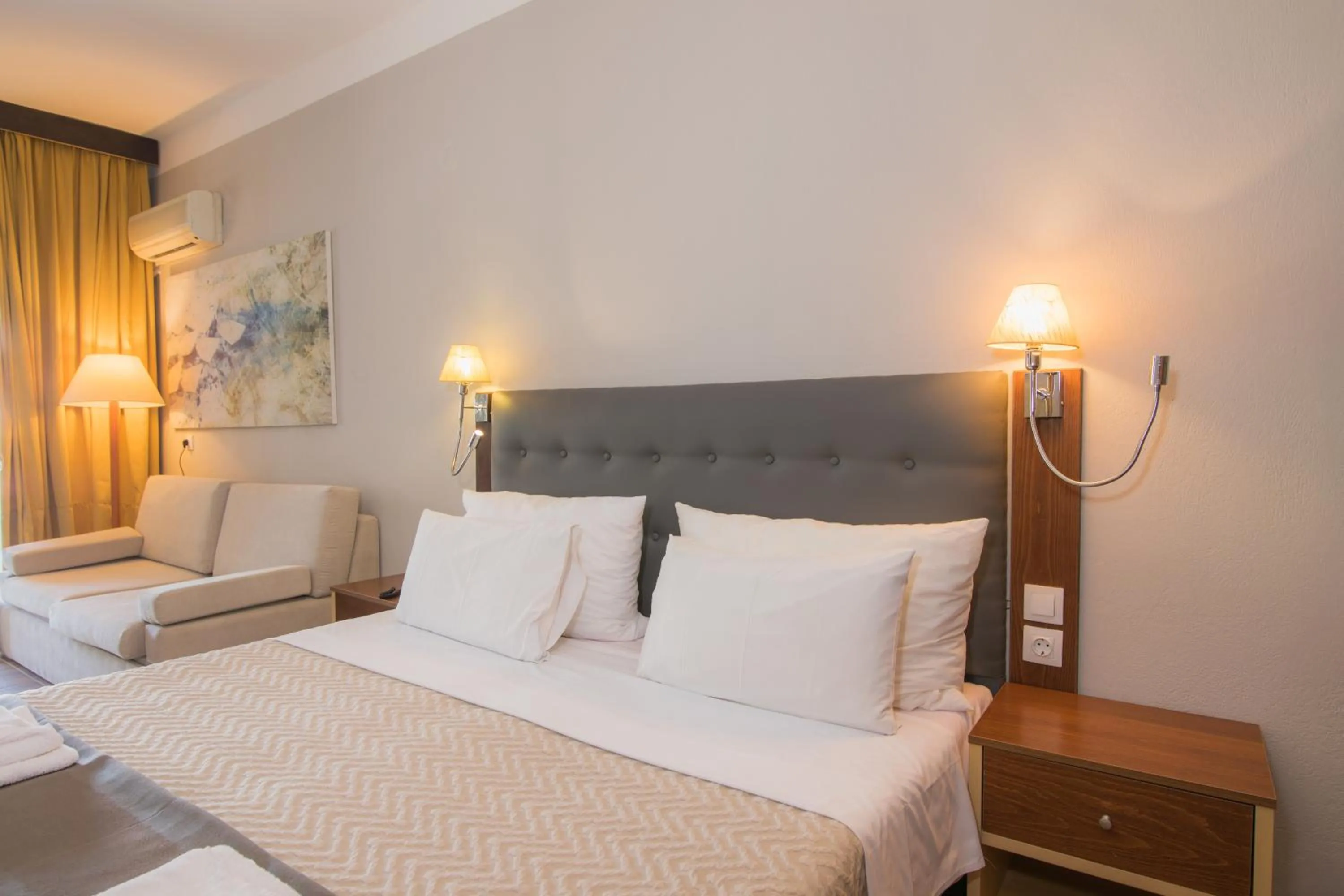 Bed in OPERA BLUE Hotel Gouvia Corfu