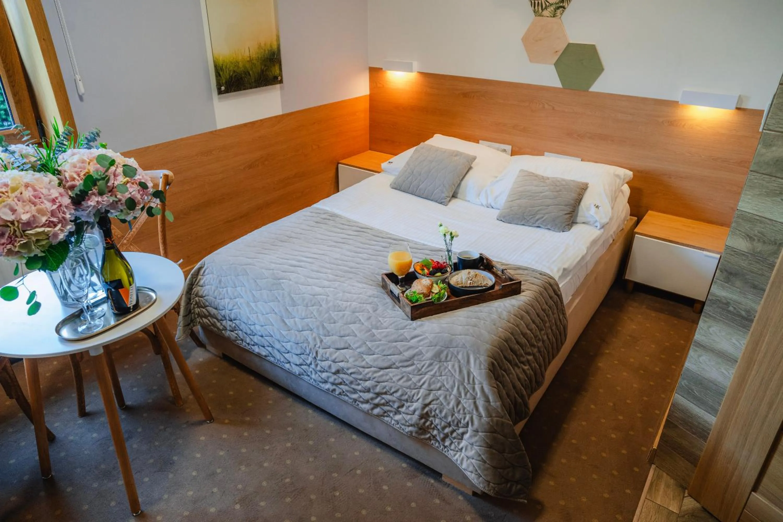 Bed in Hotel Kosmowski