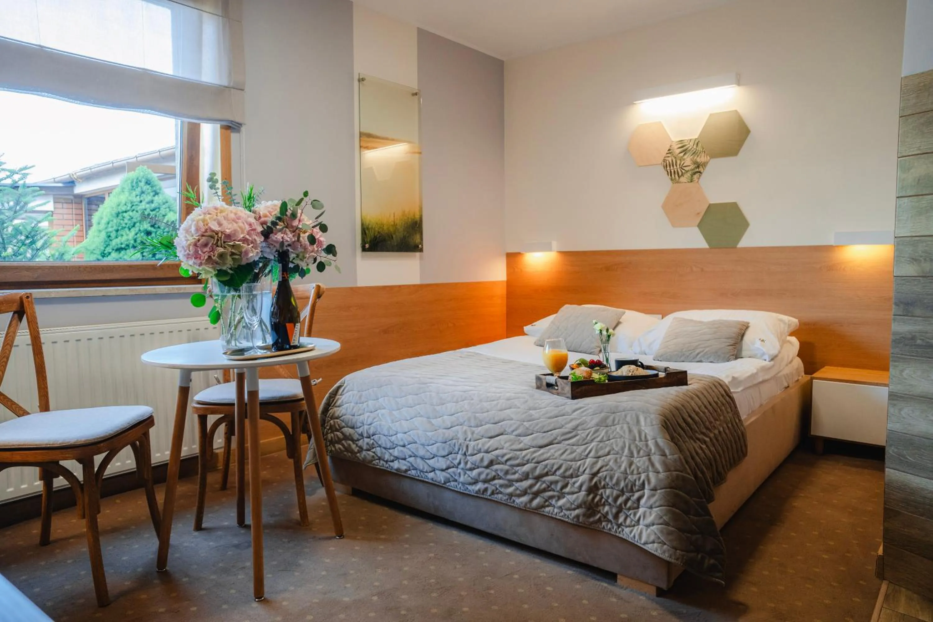 Bed in Hotel Kosmowski