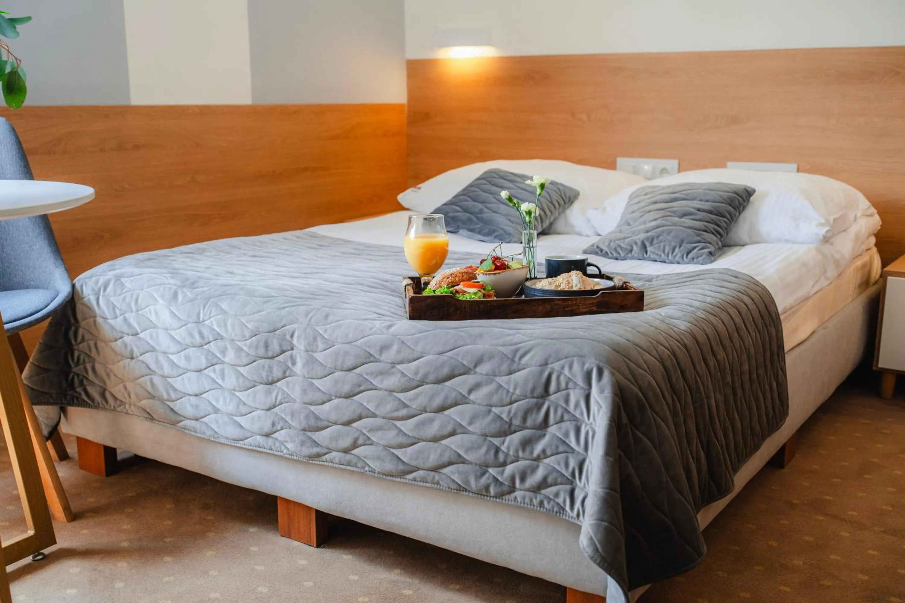 Bed in Hotel Kosmowski