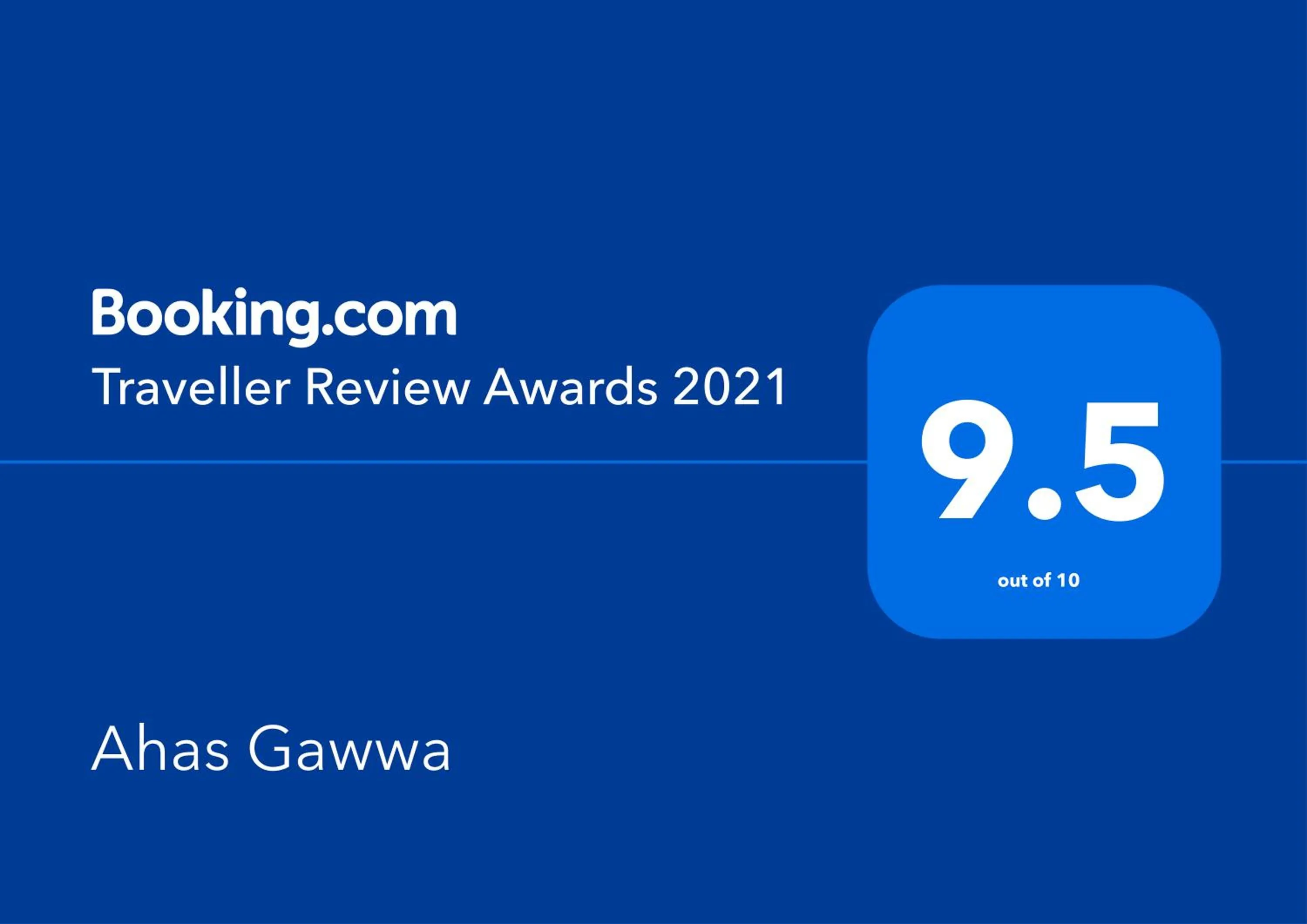 Certificate/Award in AHAS GAWWA Eco Lodge