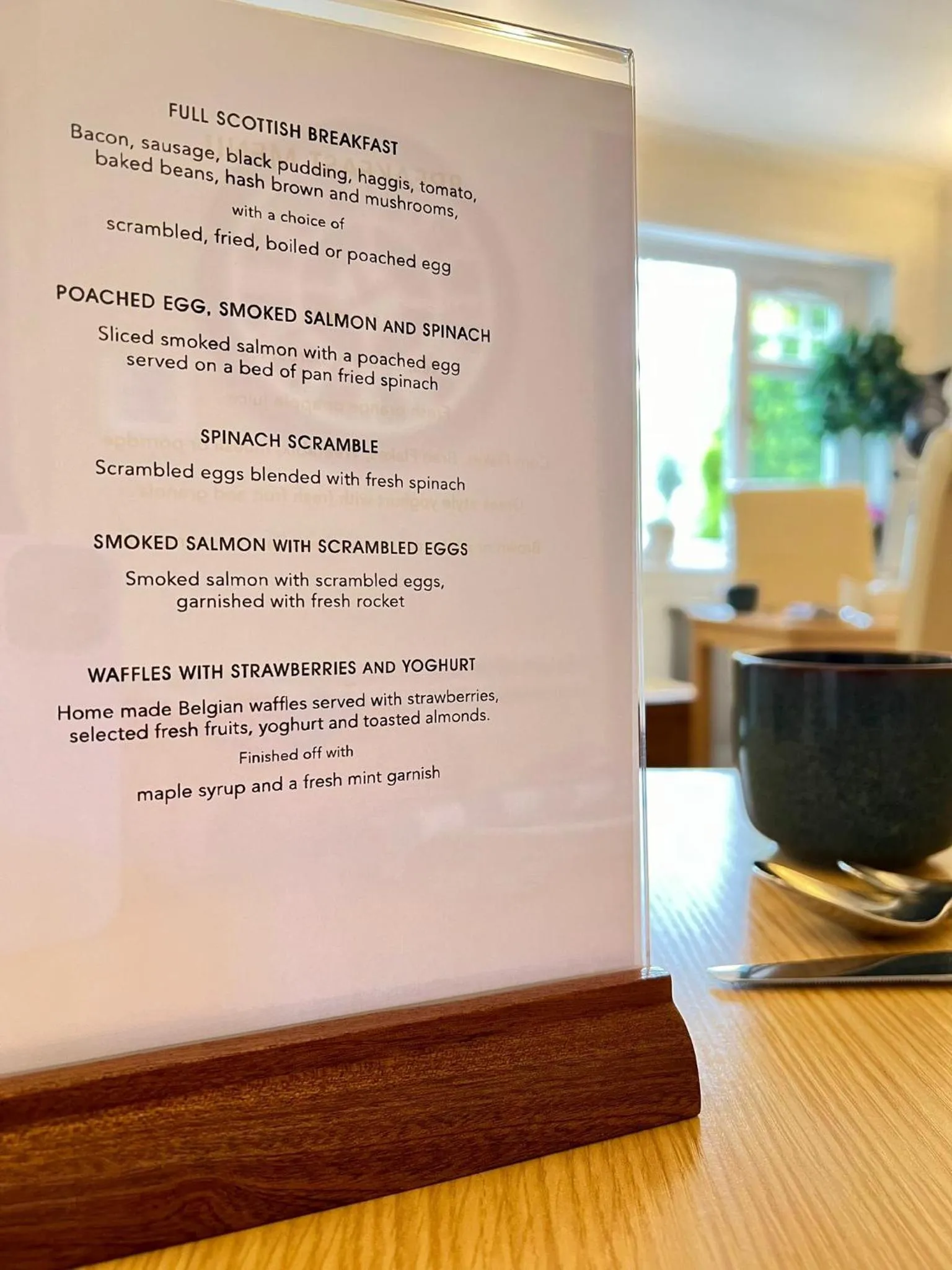 Food in Eagle View Guest House