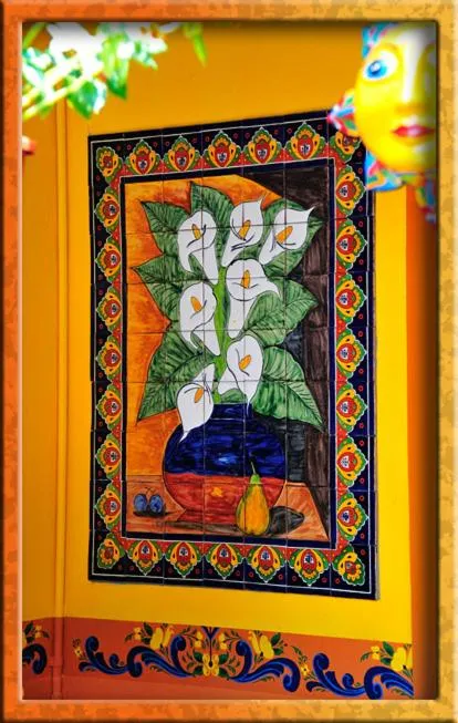 Decorative detail in Blue Seas Courtyard