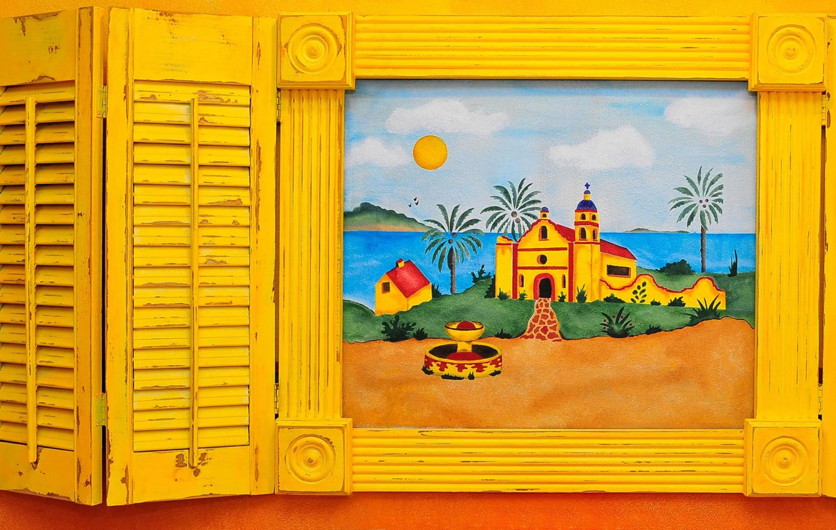 Decorative detail in Blue Seas Courtyard