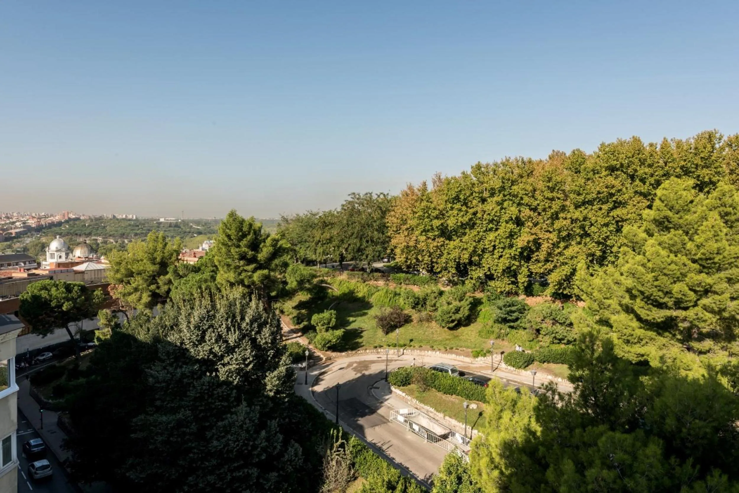 Bird's eye view in Plaza de España Skyline