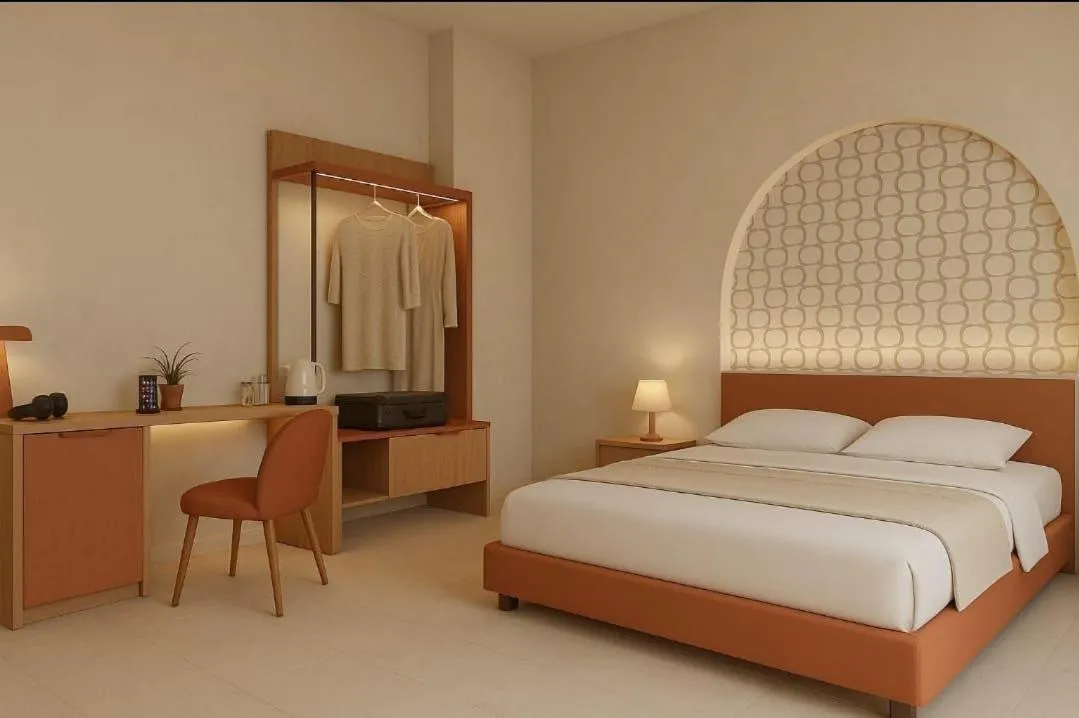 Bed in Beach Hotel Terracotta