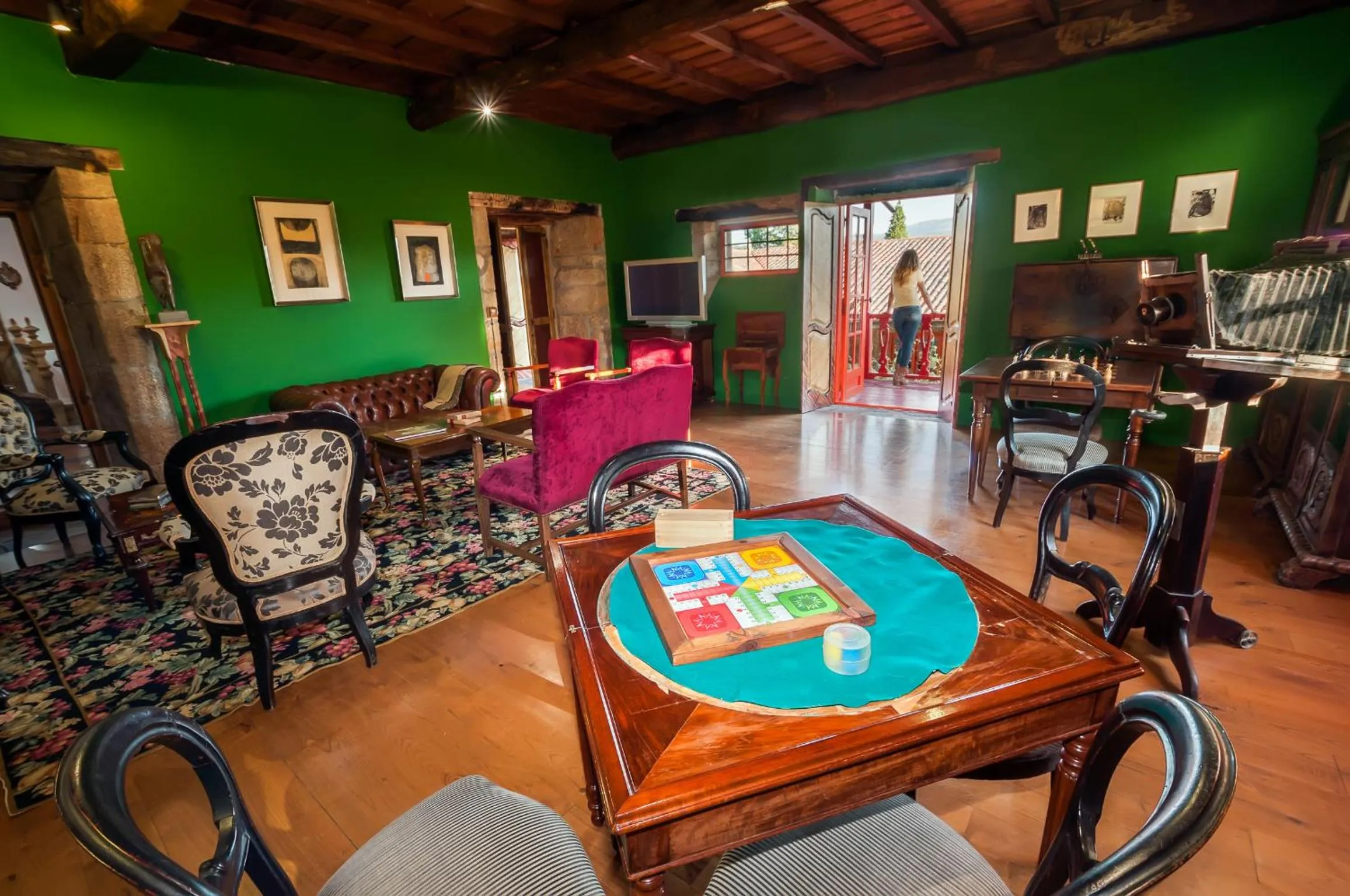 Communal lounge/ TV room in Casa Grande de Rosende