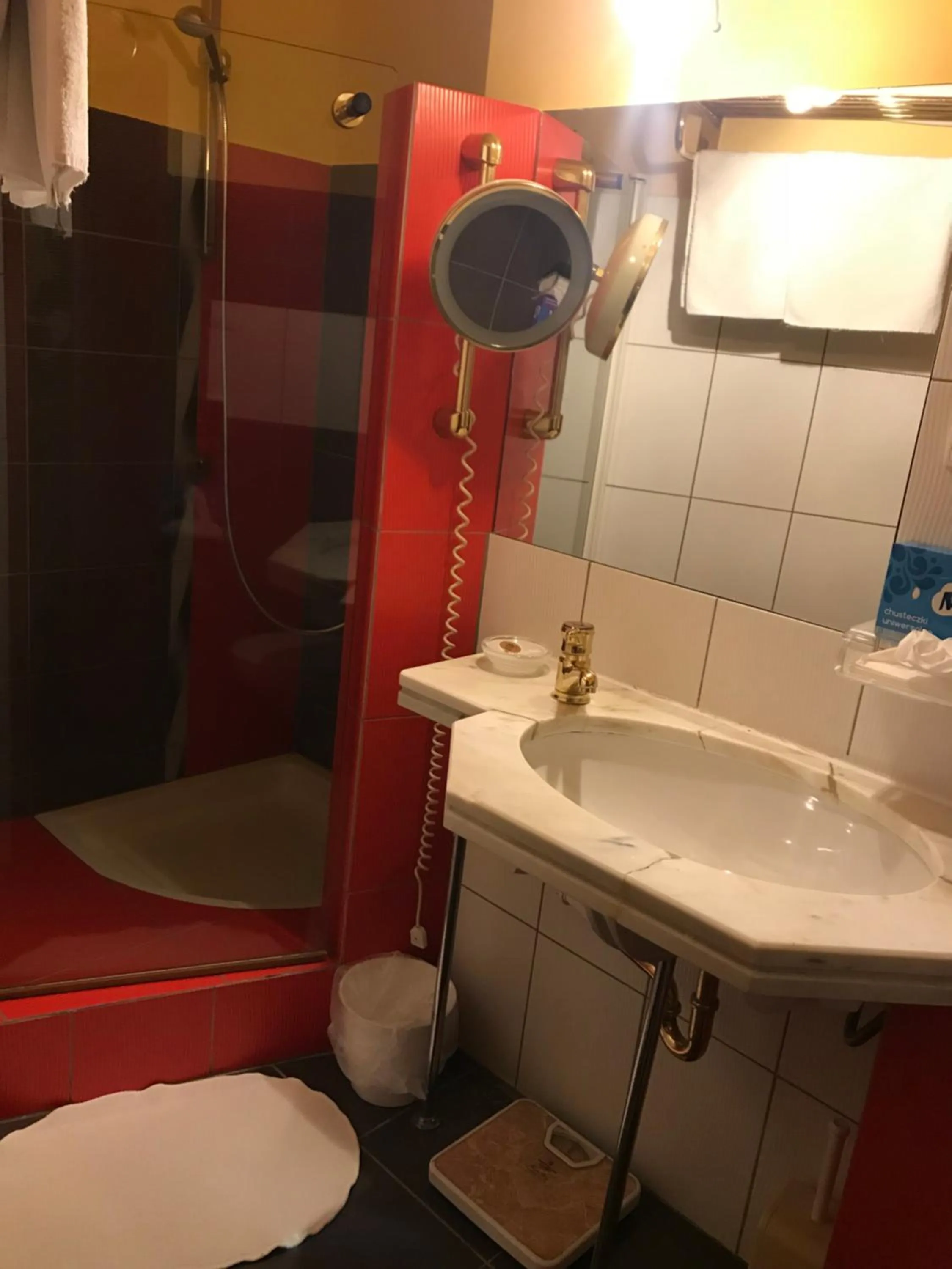 Shower in Hotel Podzamcze