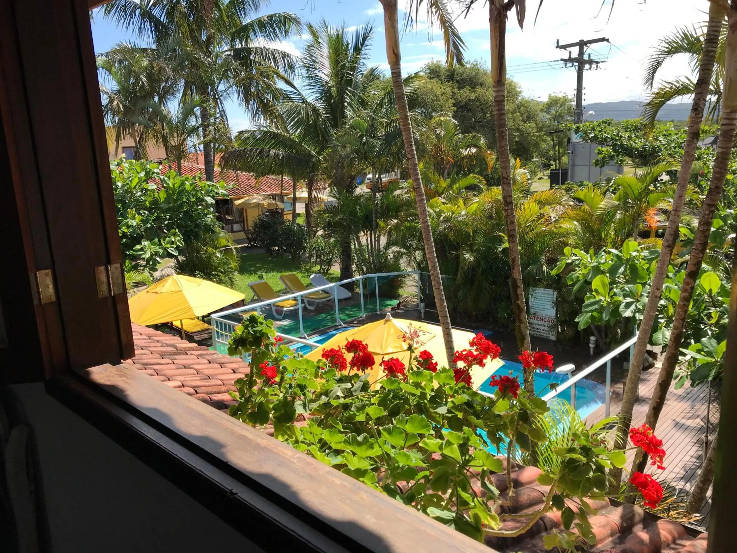 Pool view in Pousada Palhocinha Garopaba