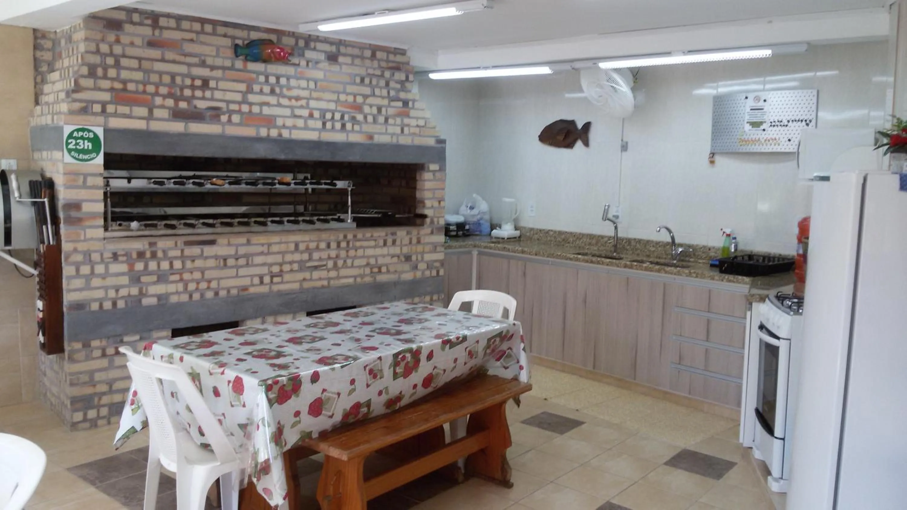 BBQ facilities in Pousada Palhocinha Garopaba