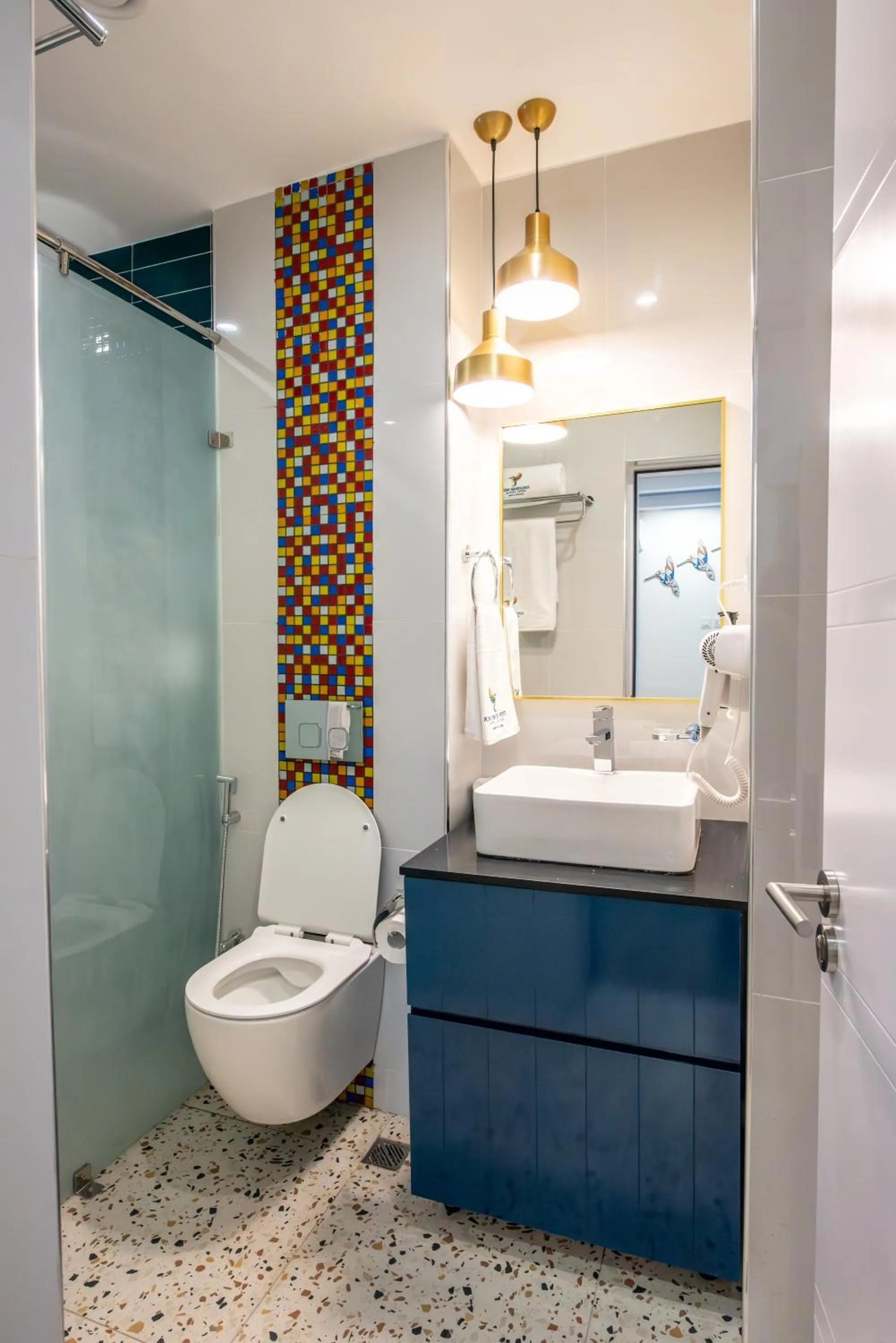 Toilet in Kingfisher Nest Hotel Suites- Westlands, Near Sarit Center