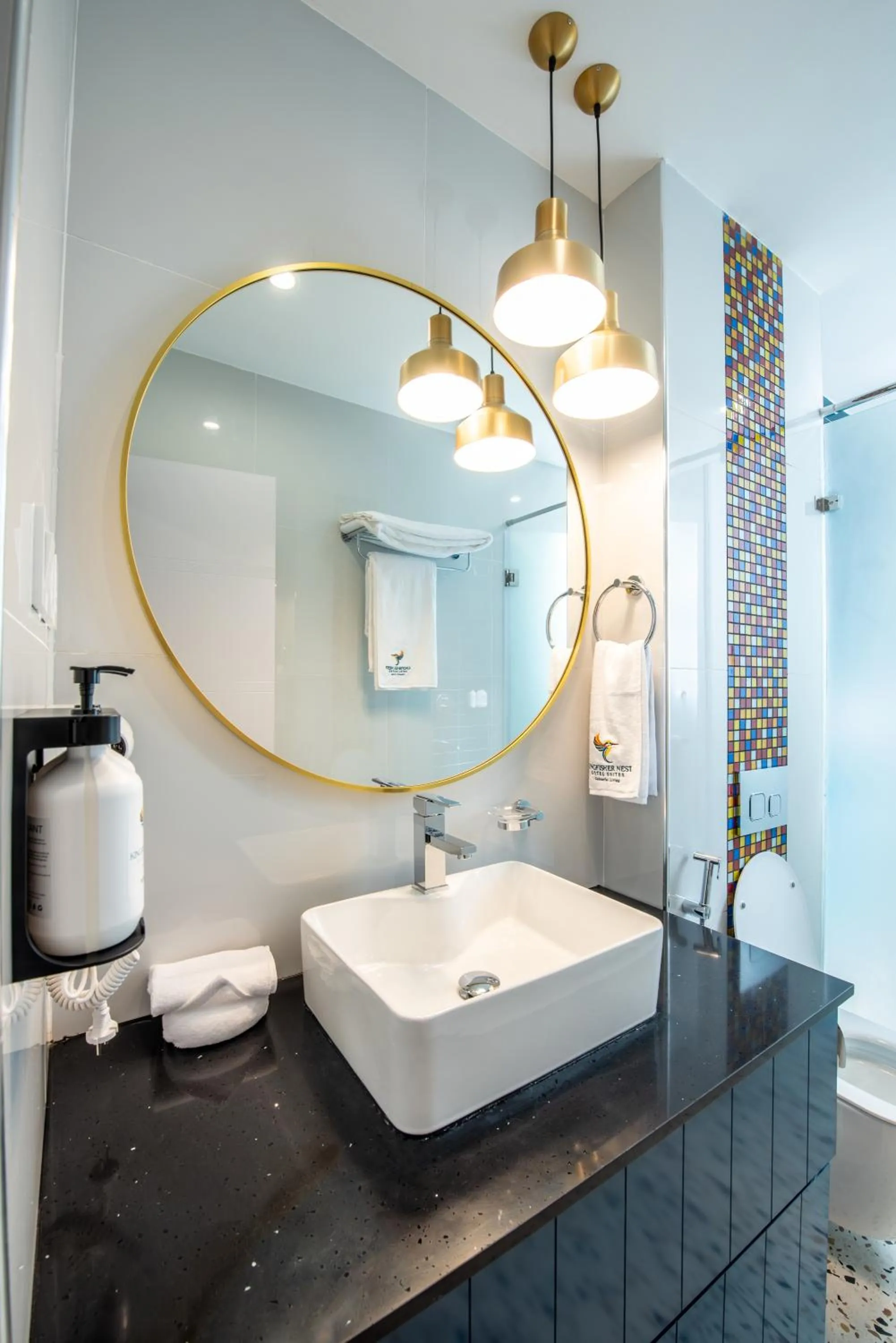 Toilet in Kingfisher Nest Hotel Suites- Westlands, Near Sarit Center