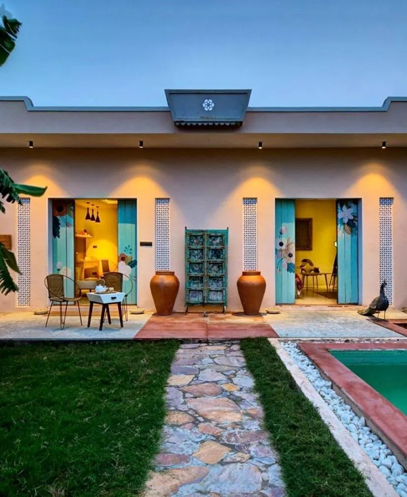 Facade/entrance in Parijat Private Pool Villa 1, 2 and 3 BHK