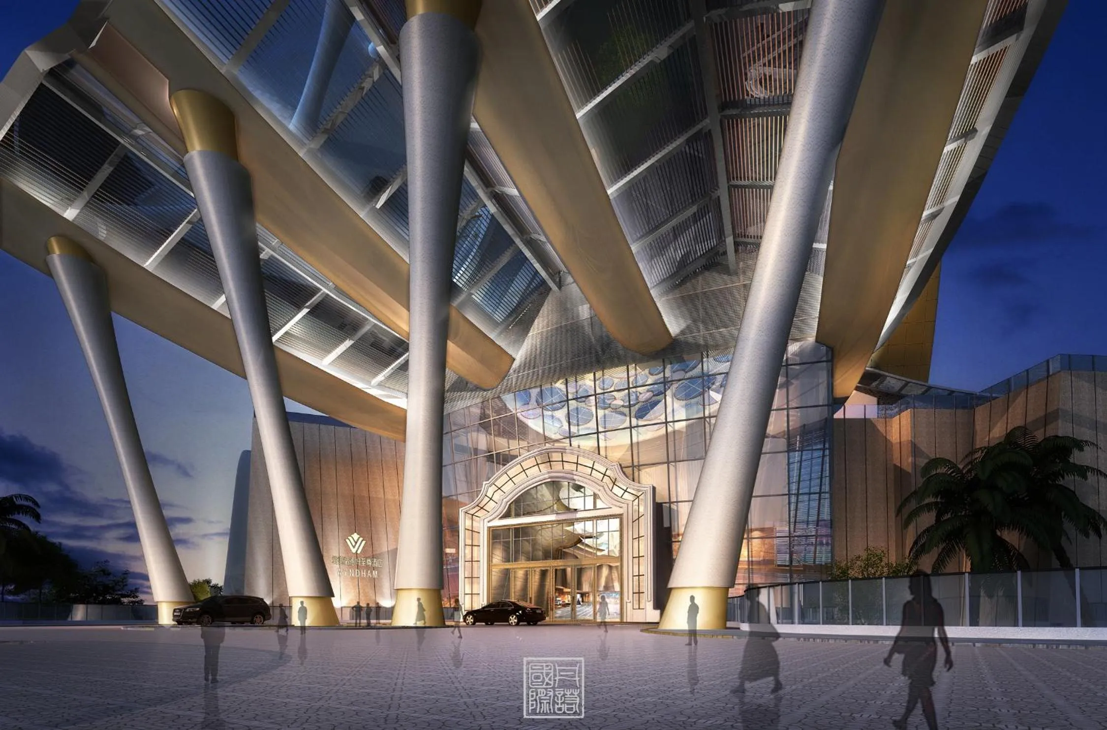 Facade/entrance in Wyndham Grand Foshan Gaoming