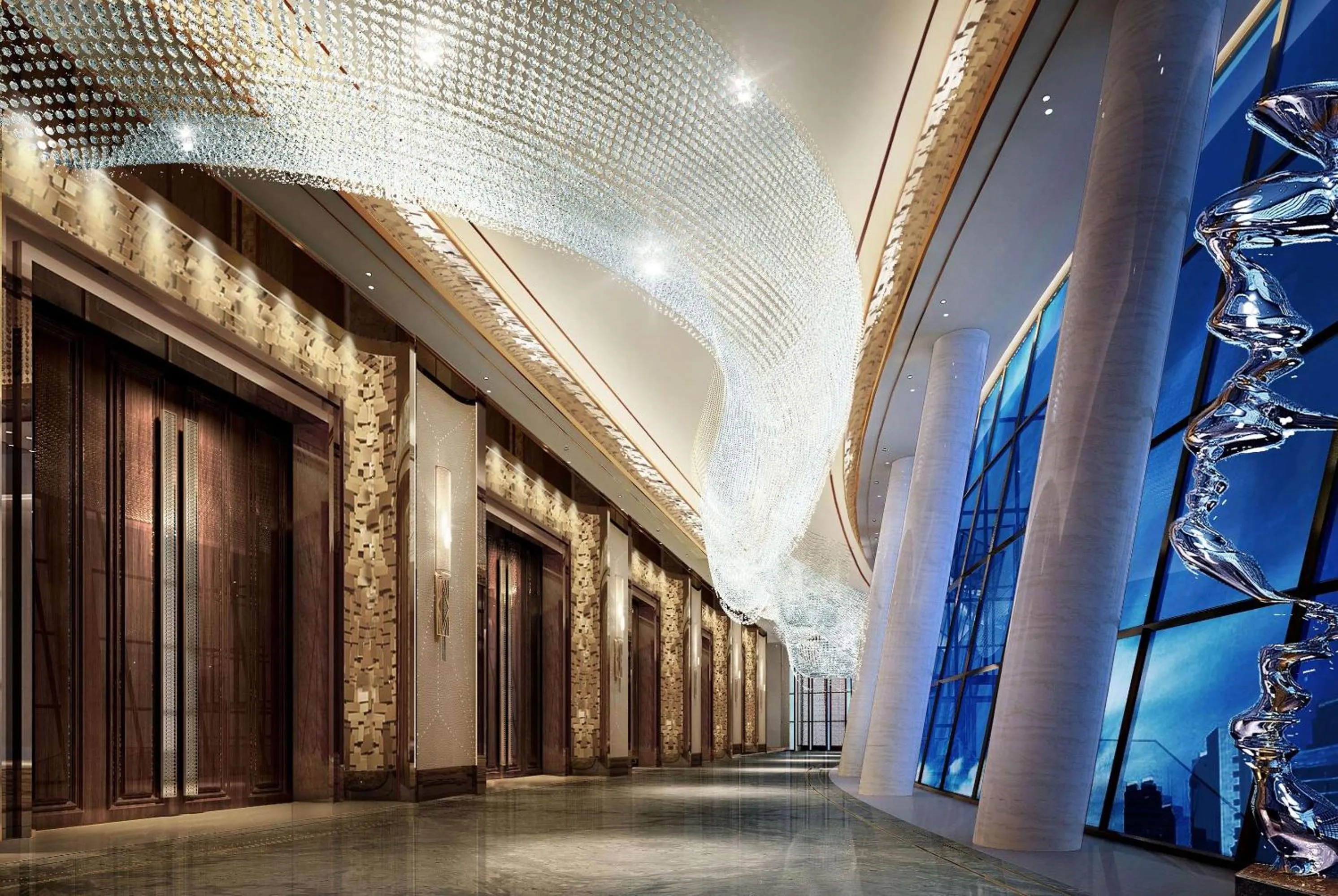 Lobby or reception in Wyndham Grand Foshan Gaoming