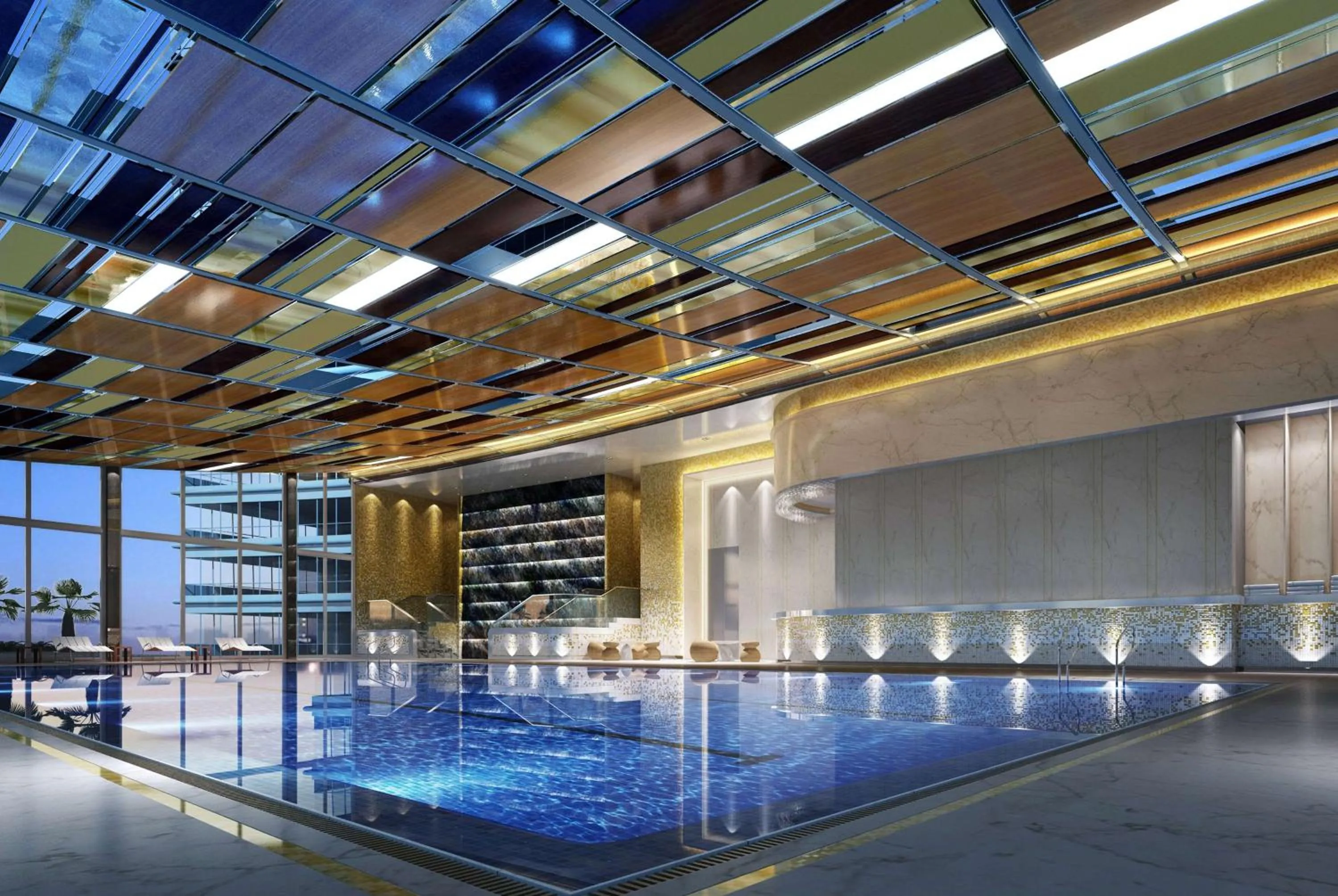 Pool view in Wyndham Grand Foshan Gaoming