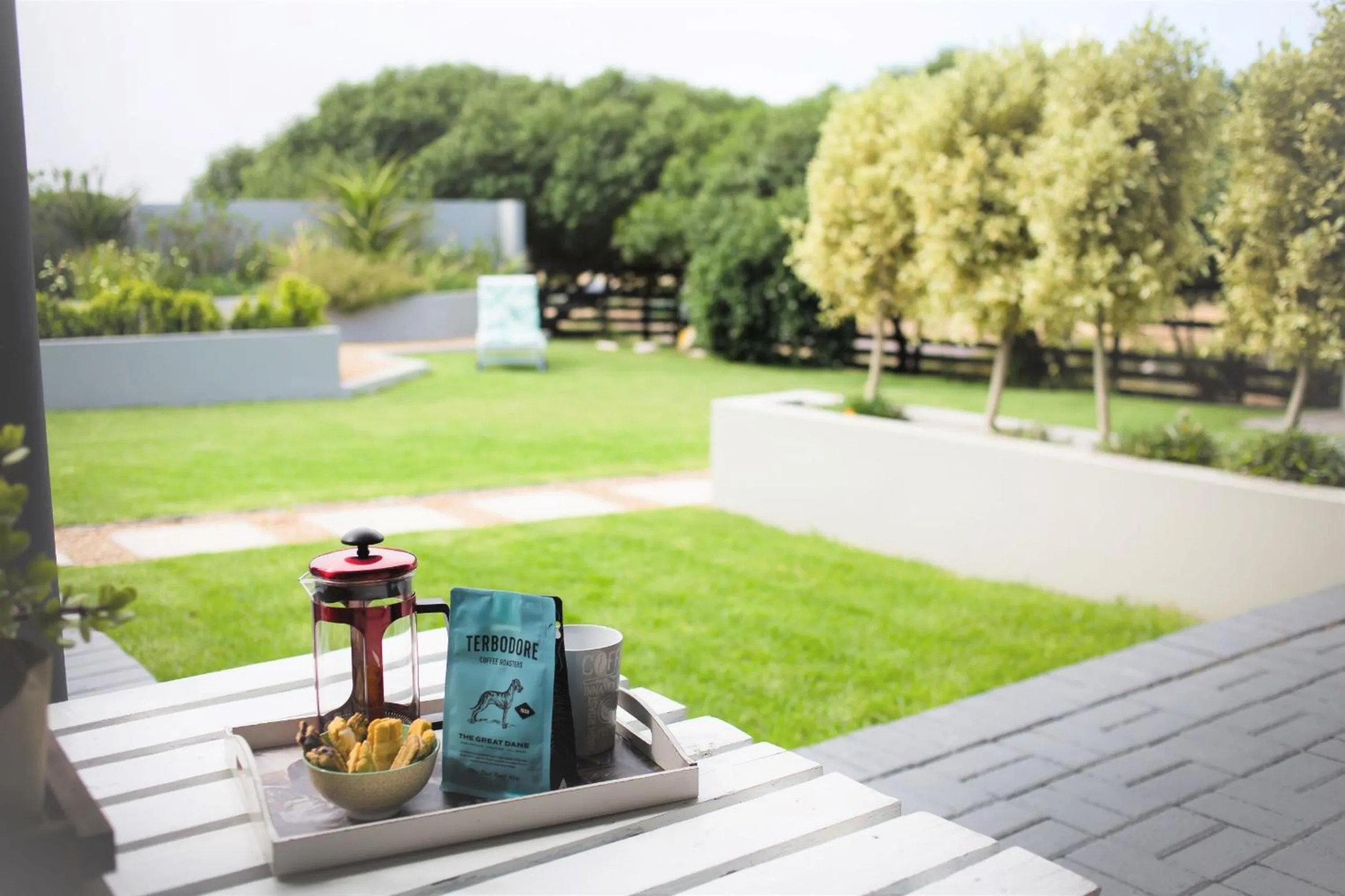 Patio in Three Feathers Cottages