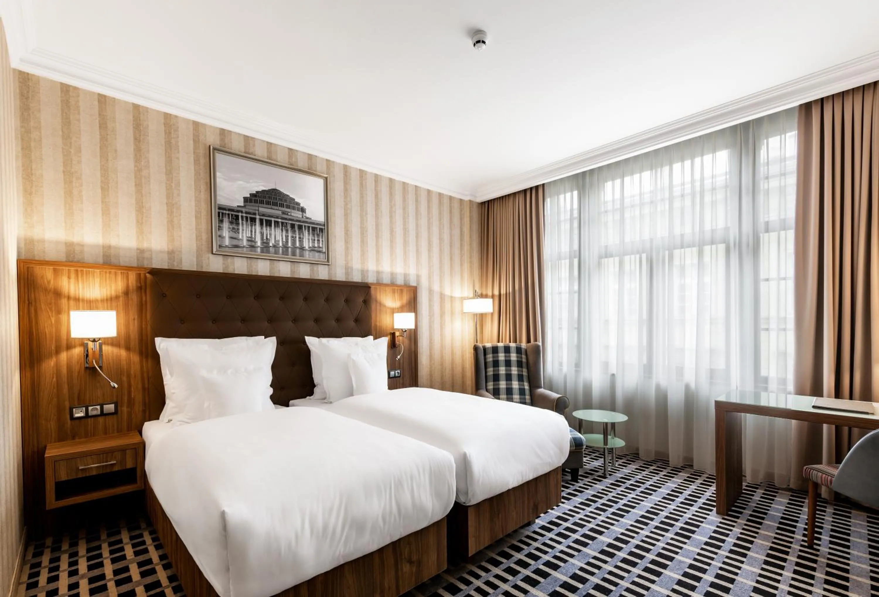 Bed in Hotel Grand City Wrocław