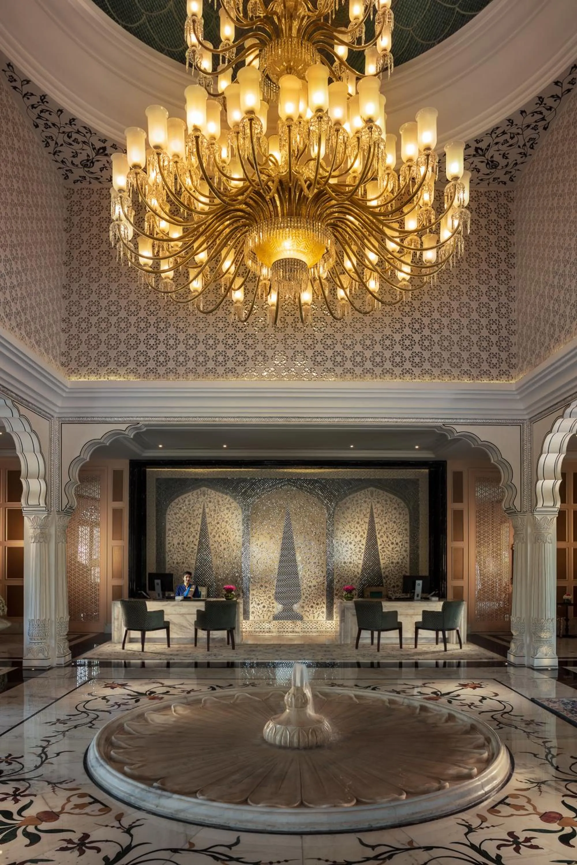 Lobby or reception in The Leela Palace Jaipur