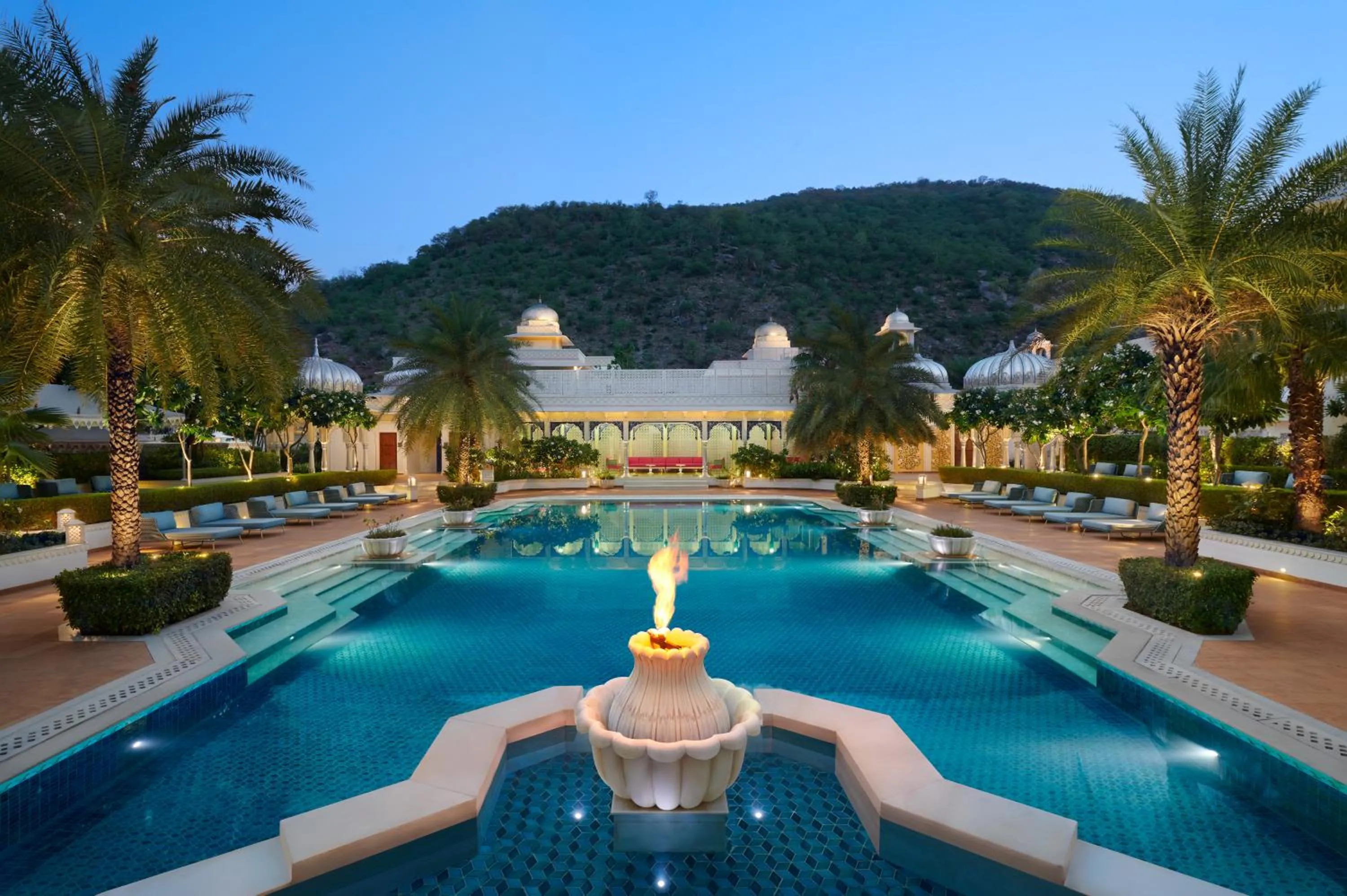 Pool view in The Leela Palace Jaipur