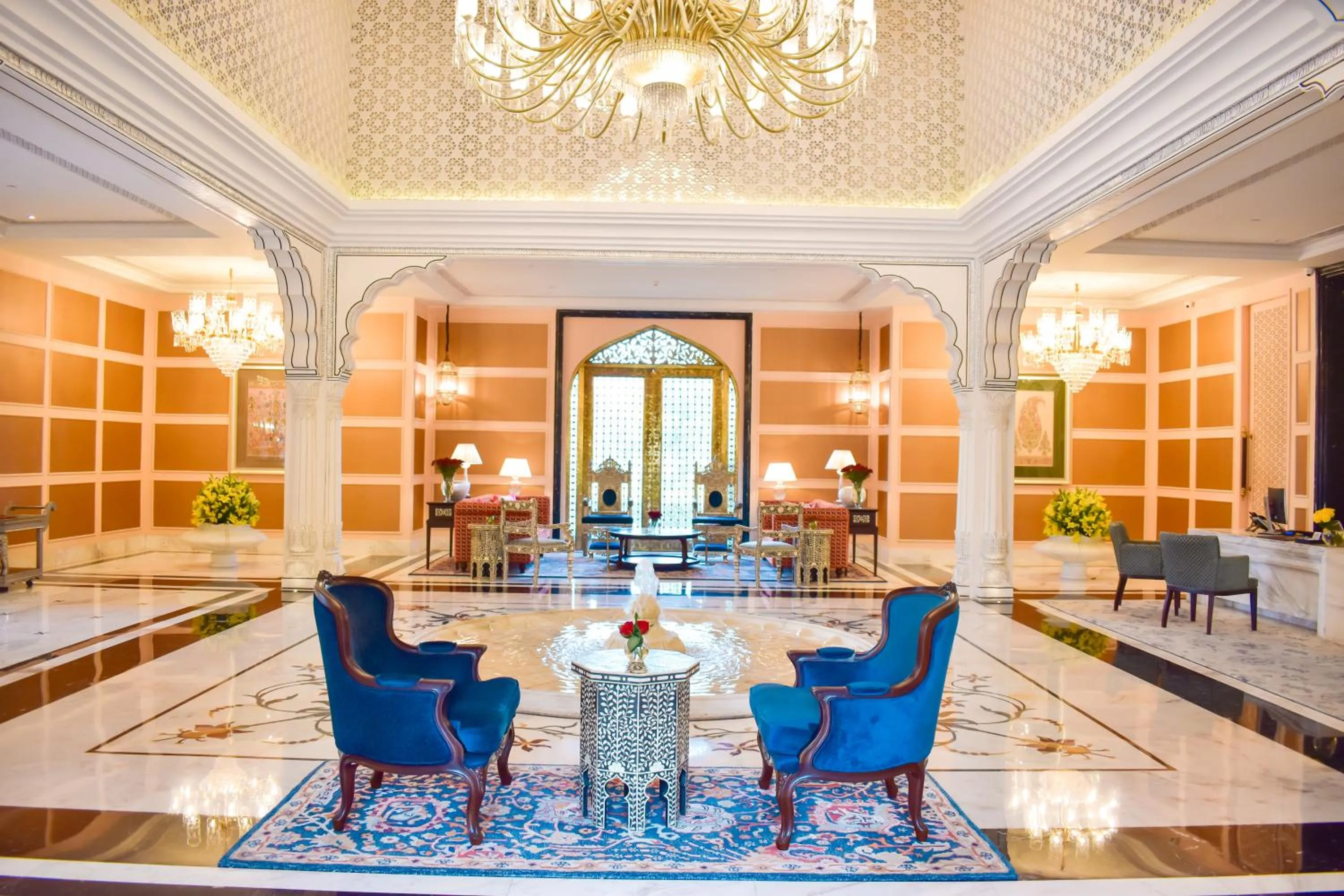 Lobby or reception in The Leela Palace Jaipur
