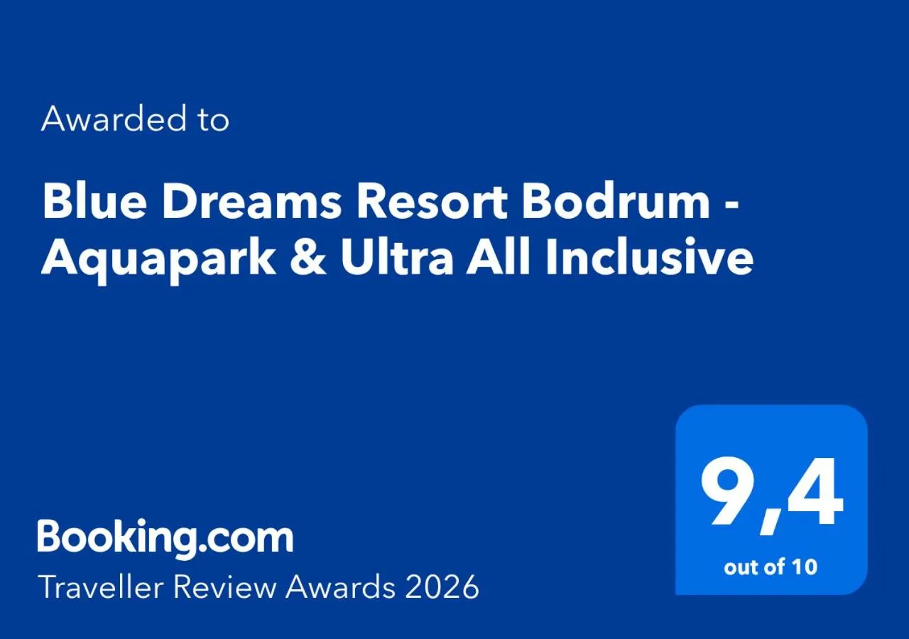 Certificate/Award in Blue Dreams Resort Bodrum - Aquapark & Ultra All Inclusive