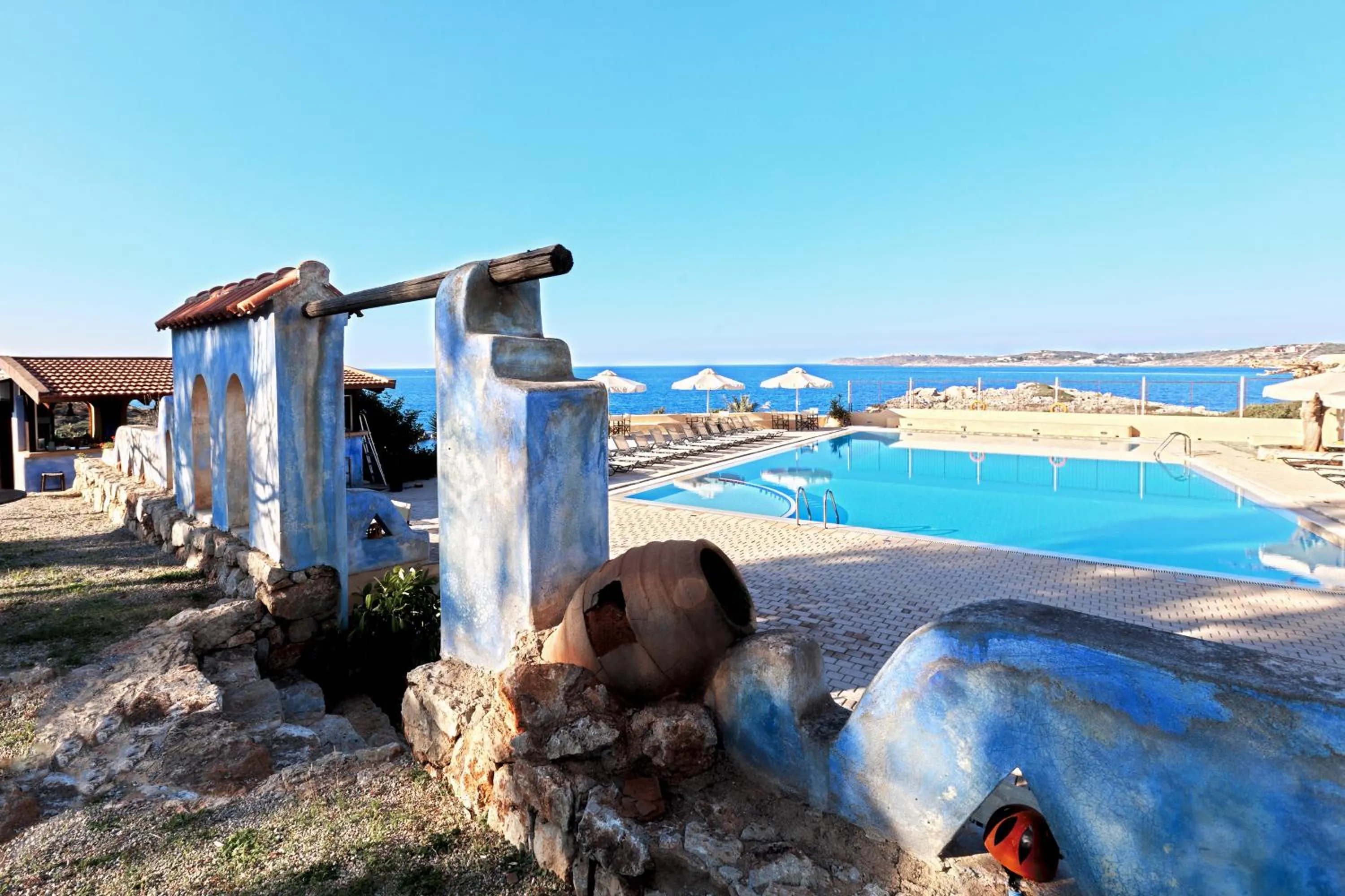 Swimming pool in Giorgi's Blue Apartments