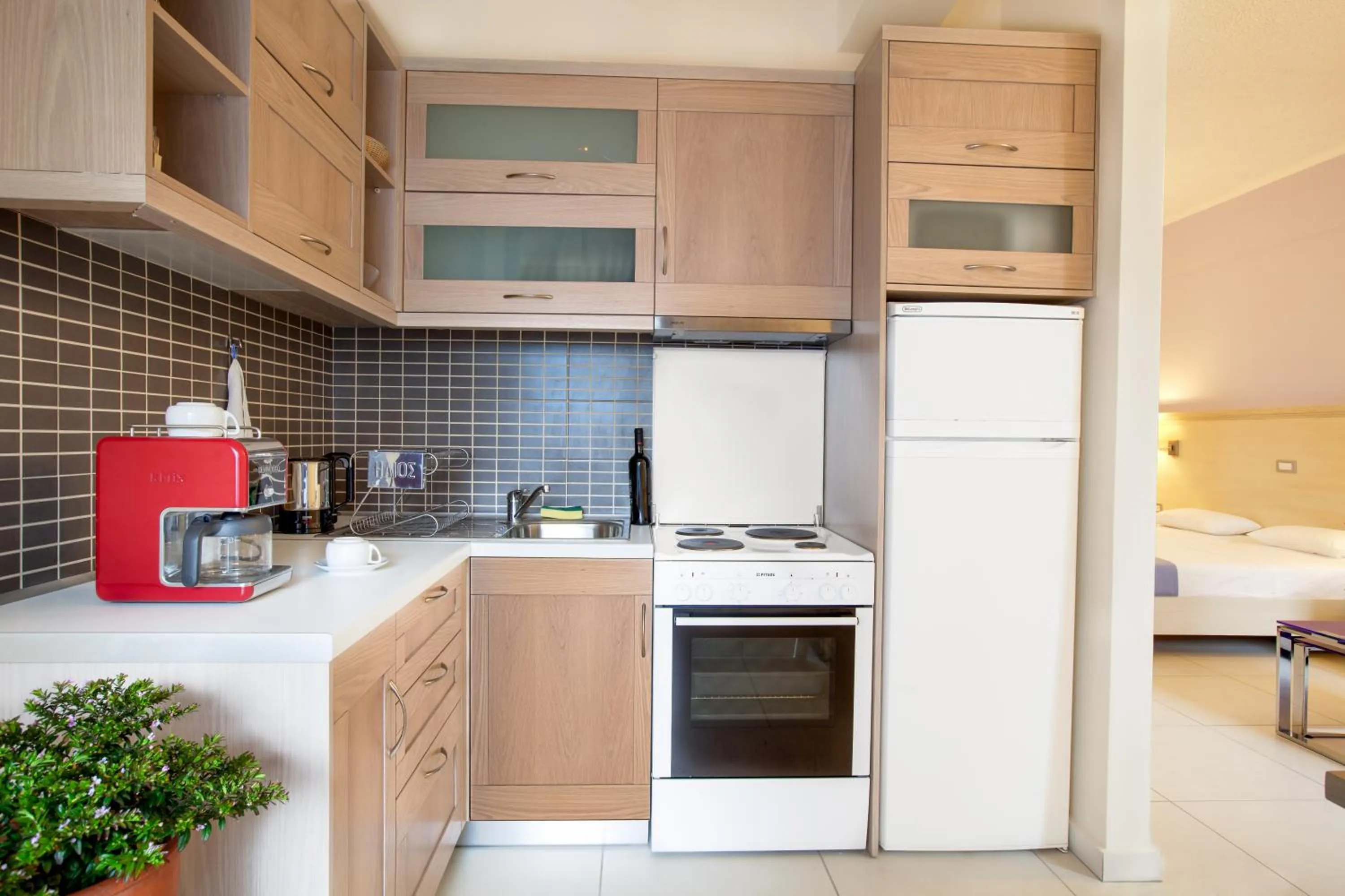 Kitchen or kitchenette in Giorgi's Blue Apartments